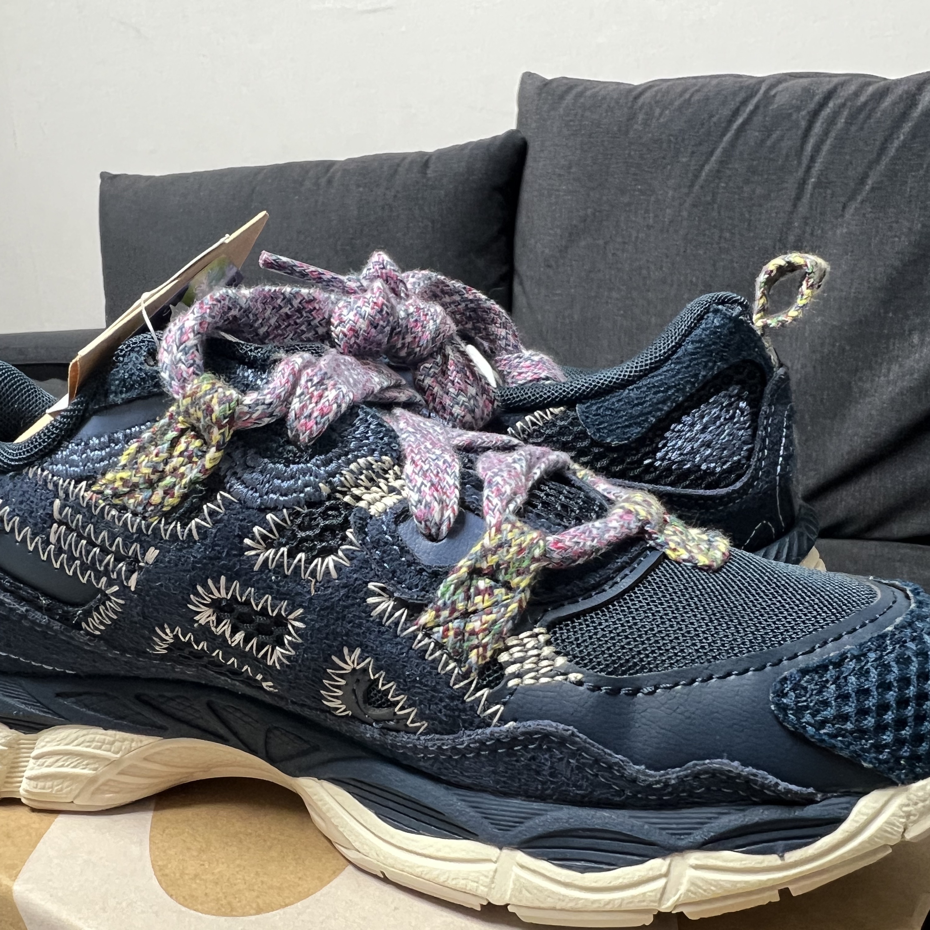Asics x Fujitaka Towel Gel-NYC French Blue Grand Shark 착용 스타일 - 3