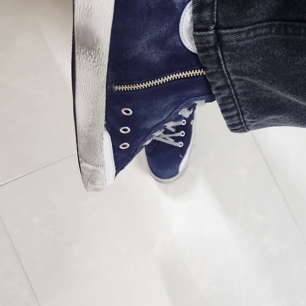 Golden Goose Francy Sneakers Night Blue White 착용 스타일 - 4