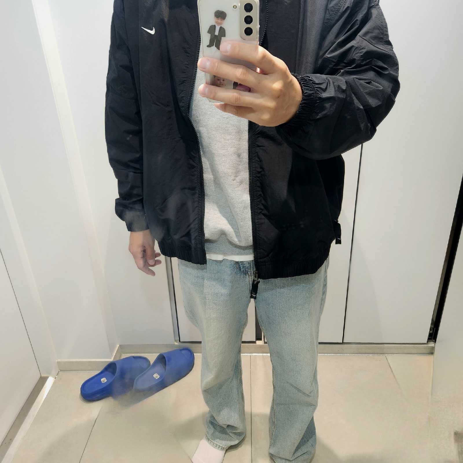 Nike NRG Solo Swoosh Woven Track Jacket Black - US/EU 착용 스타일
