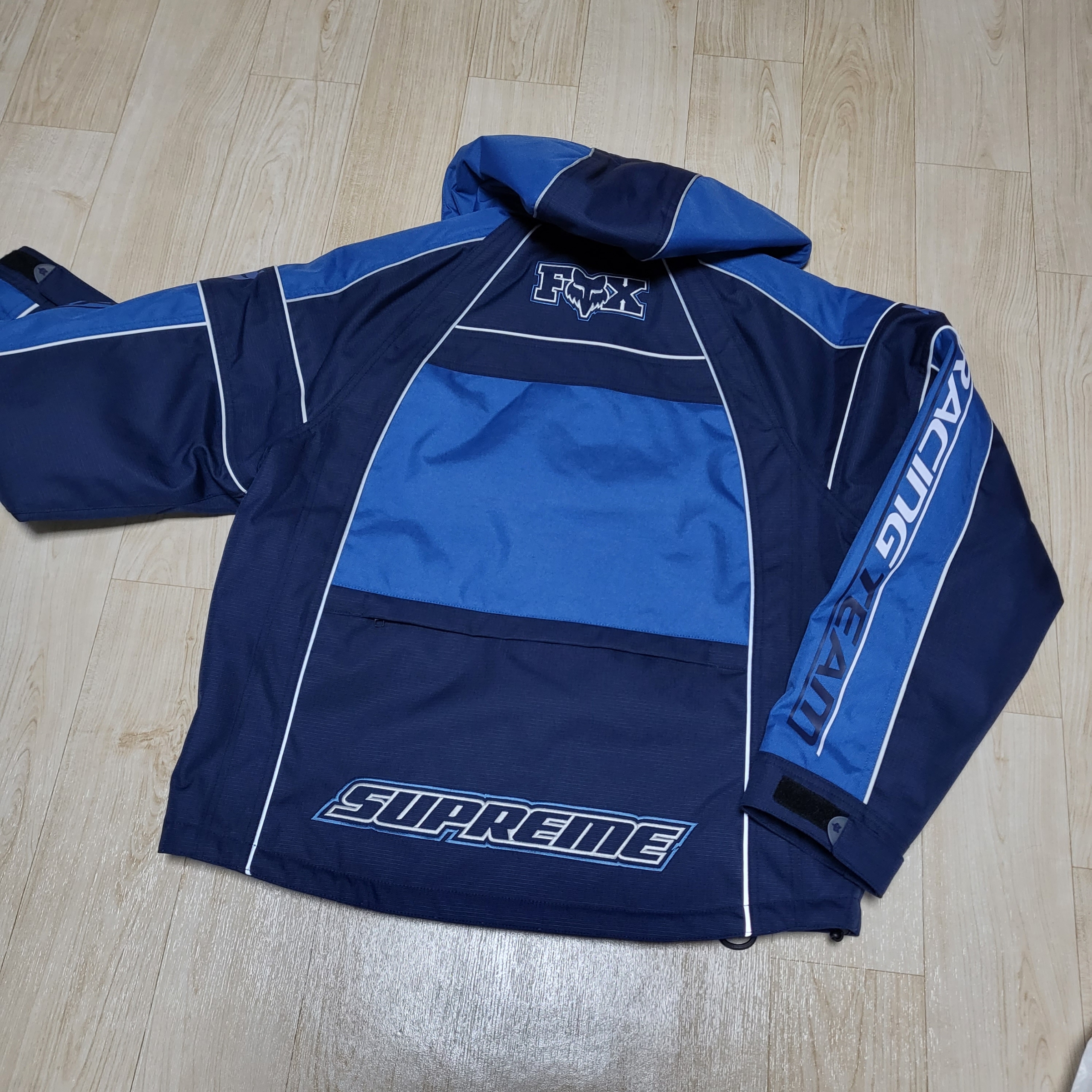 Supreme x Fox Racing Jacket Blue - 23FW 착용 스타일 - 2