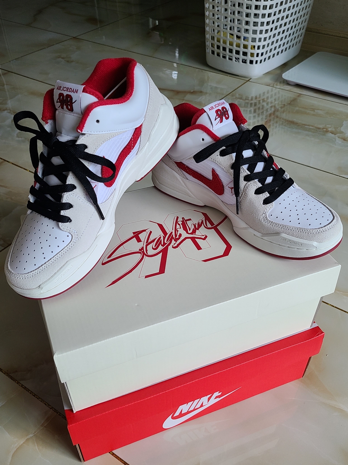 Jordan Stadium 90 White Clover 착용 스타일 - 5