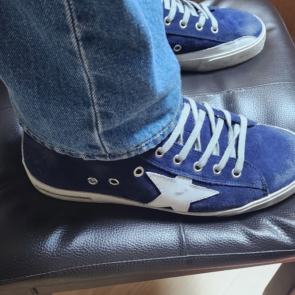 Golden Goose Francy Sneakers Night Blue White 착용 스타일 - 2