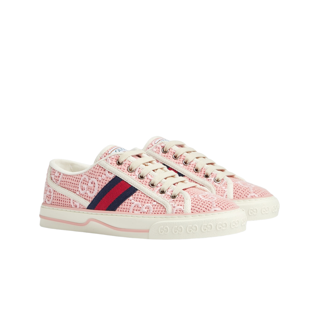 (W) Gucci Tennis 1977 Sneaker Light Pink White Cotton 상세 이미지 2