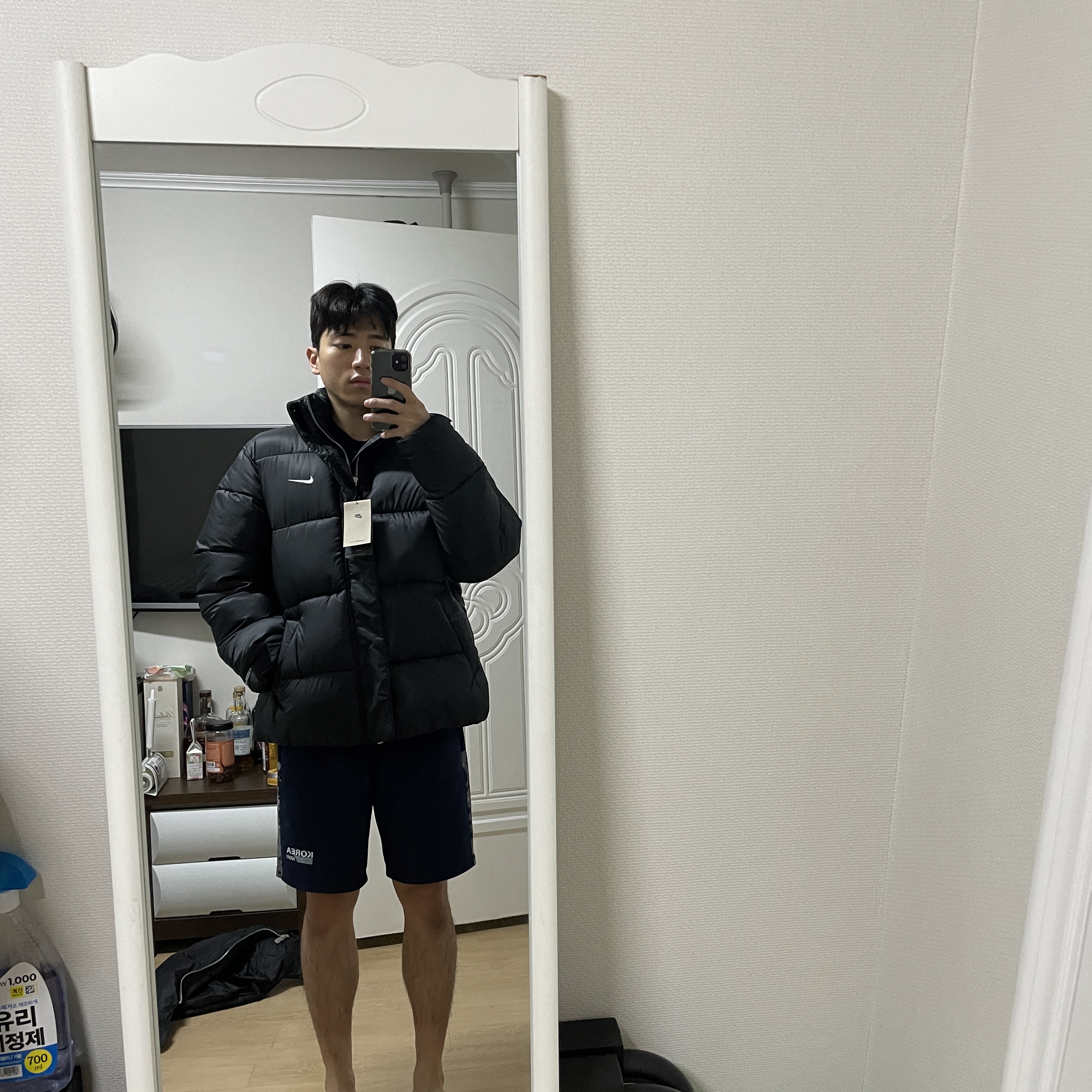 Nike Life Therma-Fit Puffer Jacket Black - Asia 착용 스타일