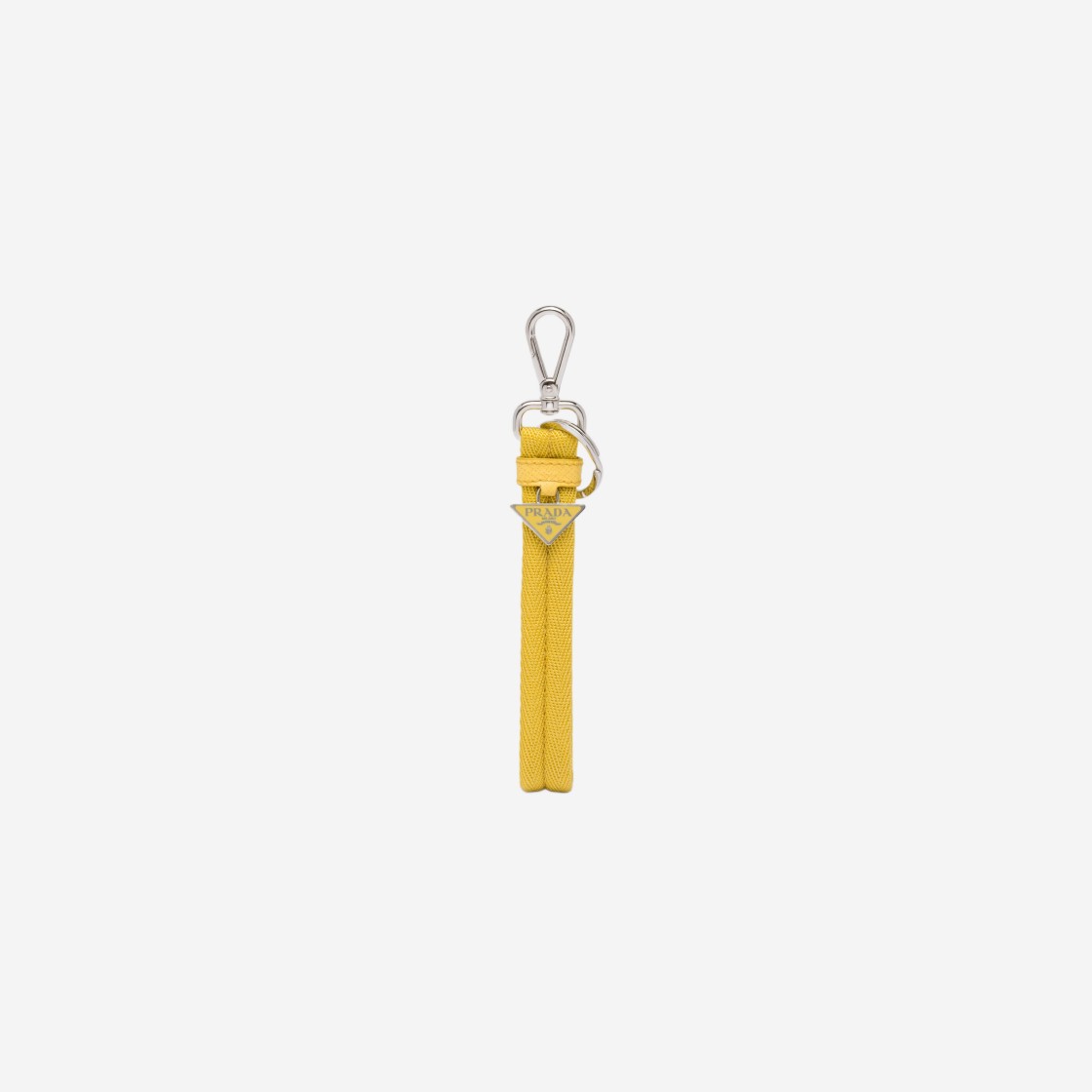 Prada Woven Nylon Tape Keychain Sunny Yellow 상세 이미지 1