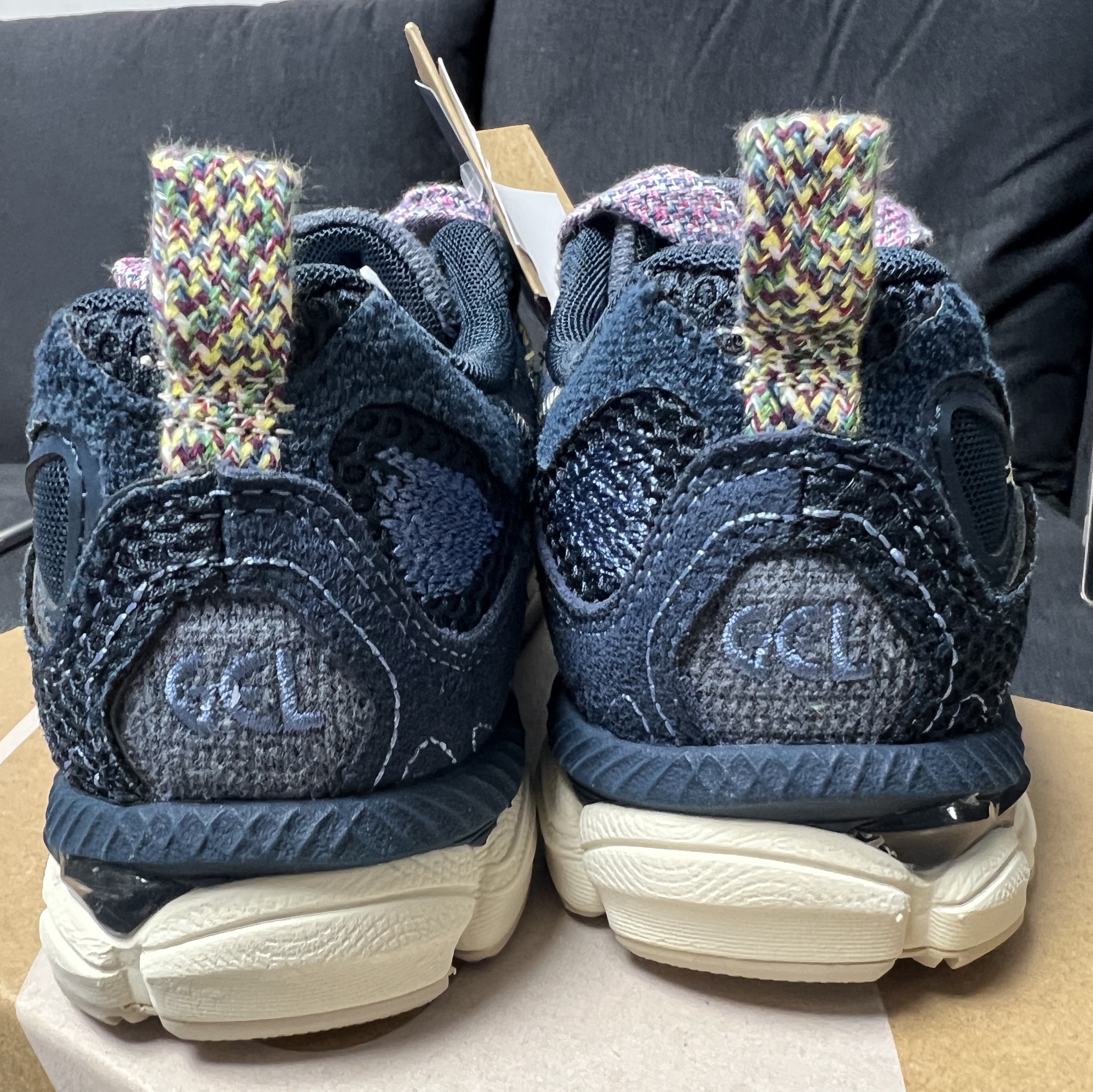 Asics x Fujitaka Towel Gel-NYC French Blue Grand Shark 착용 스타일 - 4