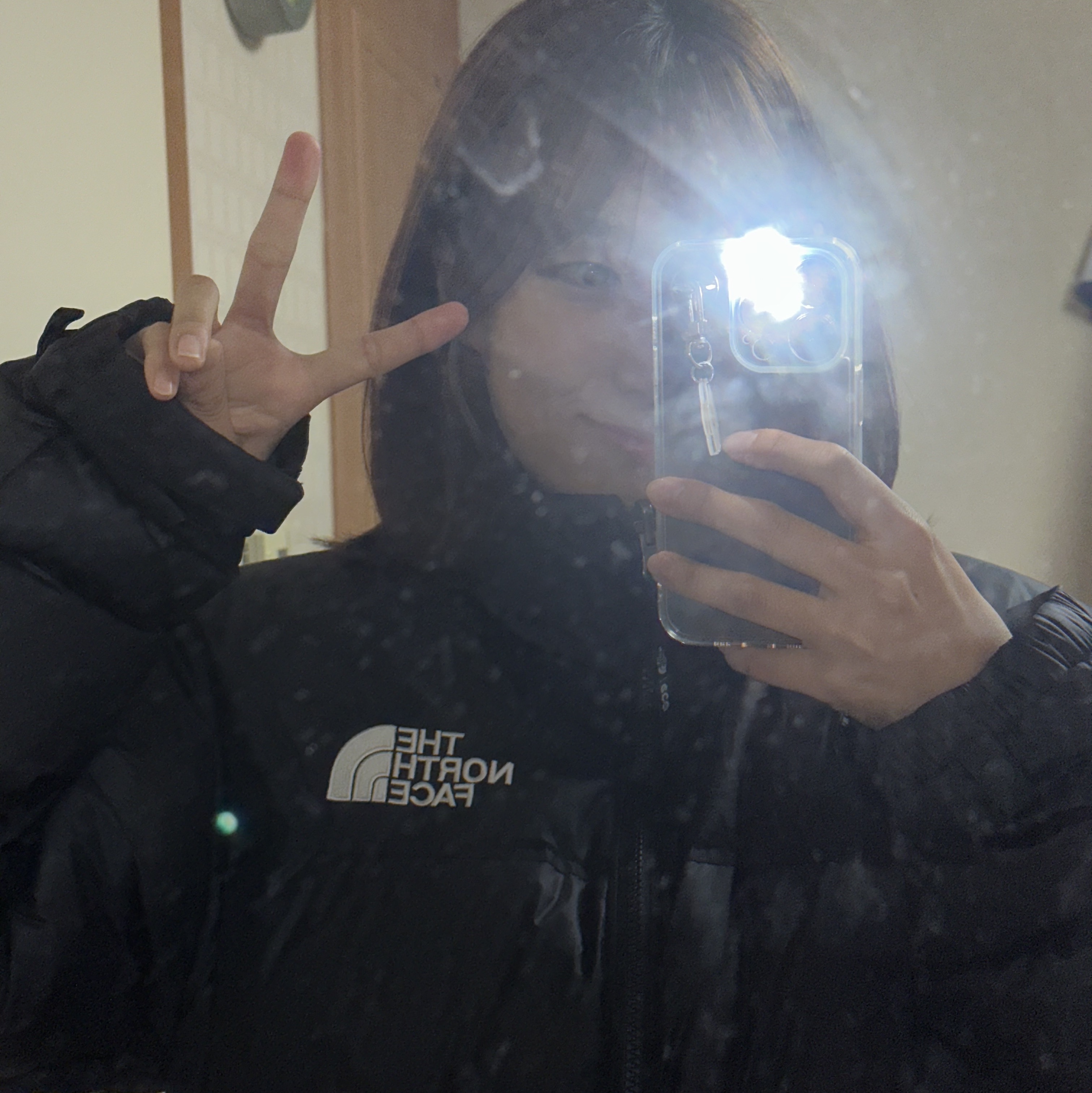 The North Face 1996 Eco Nuptse Jacket Black, New Balance 530 Grey 착용 스타일 - 4