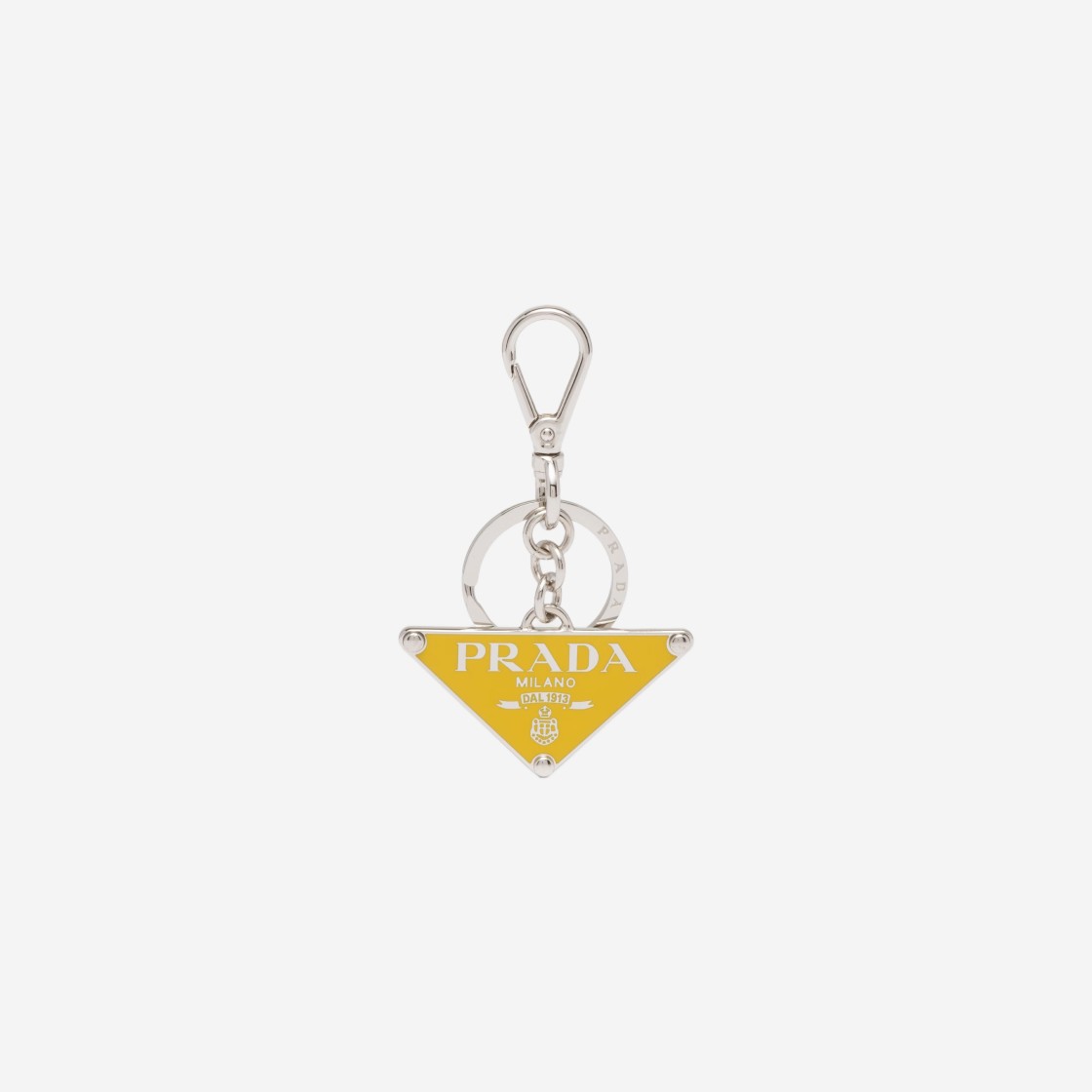 Prada Metal Keychain Sunny Yellow 상세 이미지 1