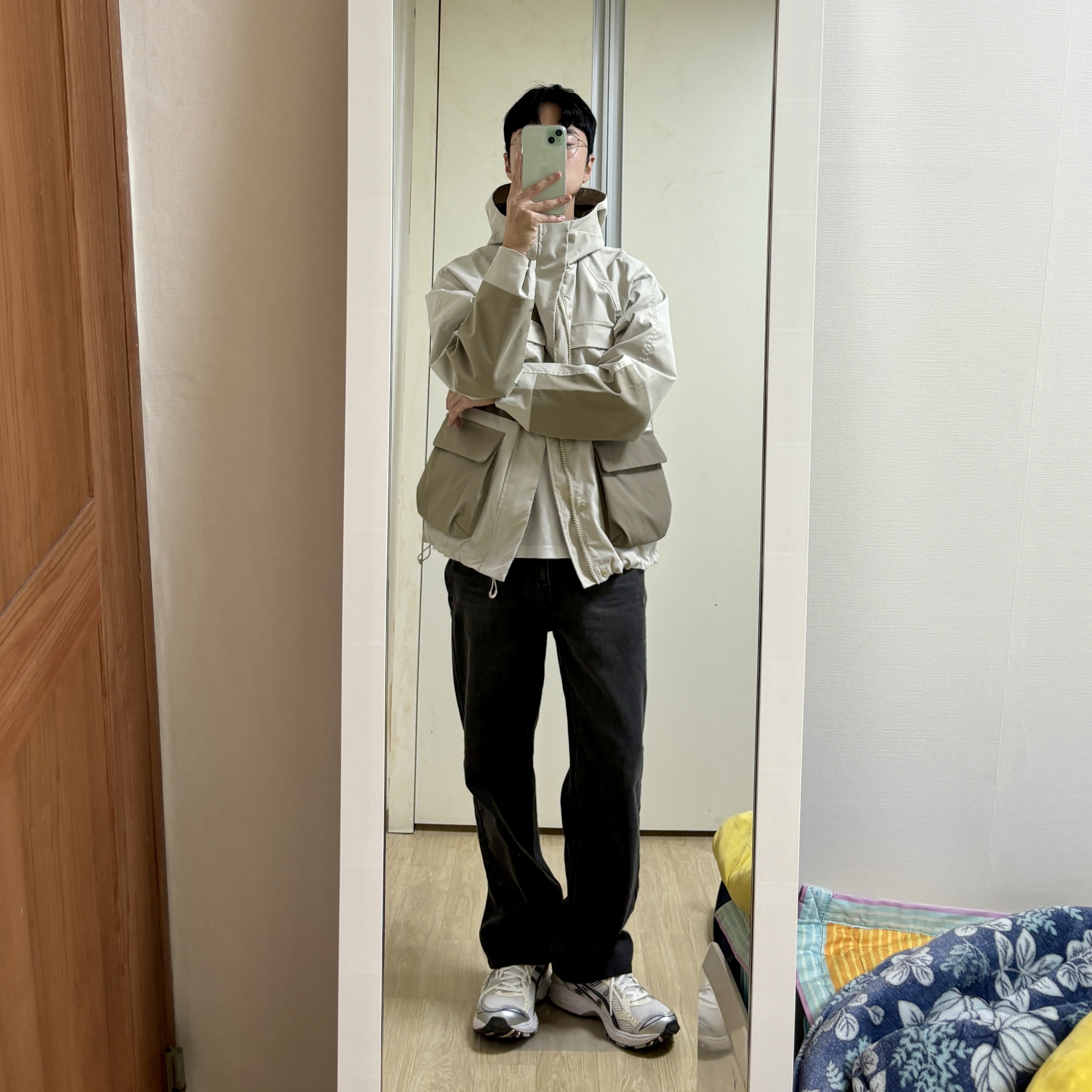 (W) Asics Gel-Kayano 14 White Midnight 착용 스타일 - 1