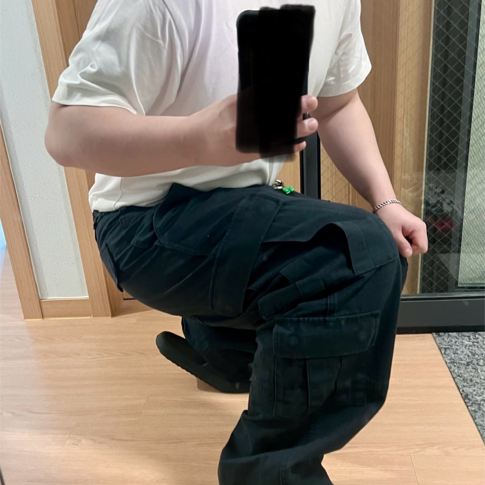 Stussy Ripstop Surplus Cargo Pants Black 착용 스타일 - 2