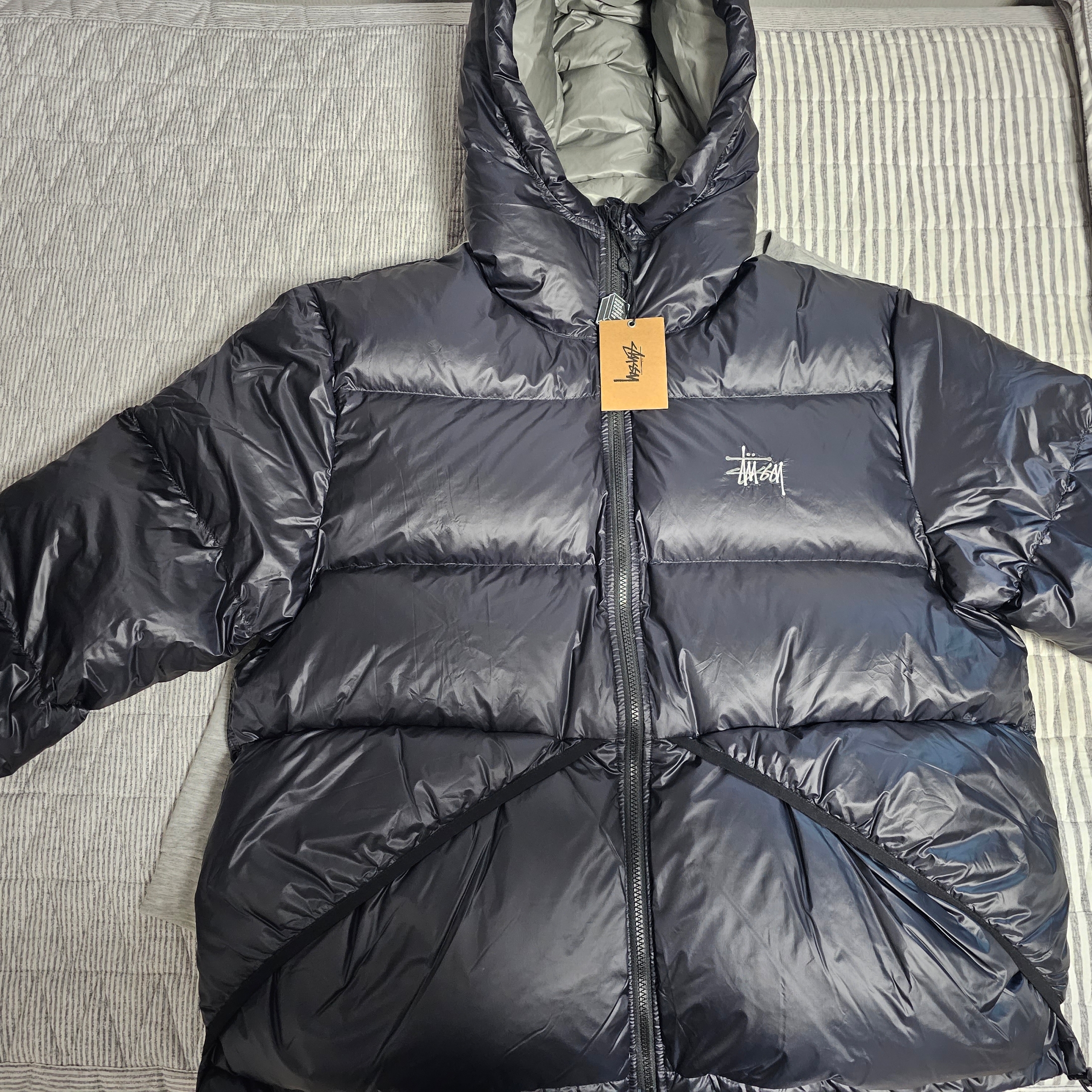 Stussy Down Parka Micro Ripstop Phantom Black 착용 스타일