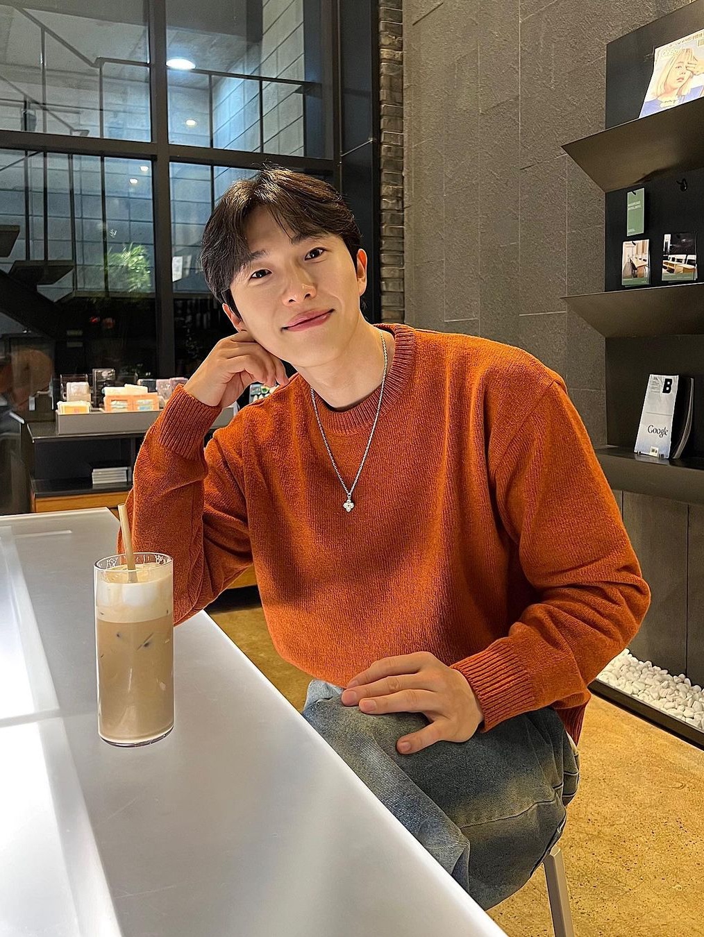 Scudo Shell Drop Plain Necklace Extrabold 착용 스타일 - 10