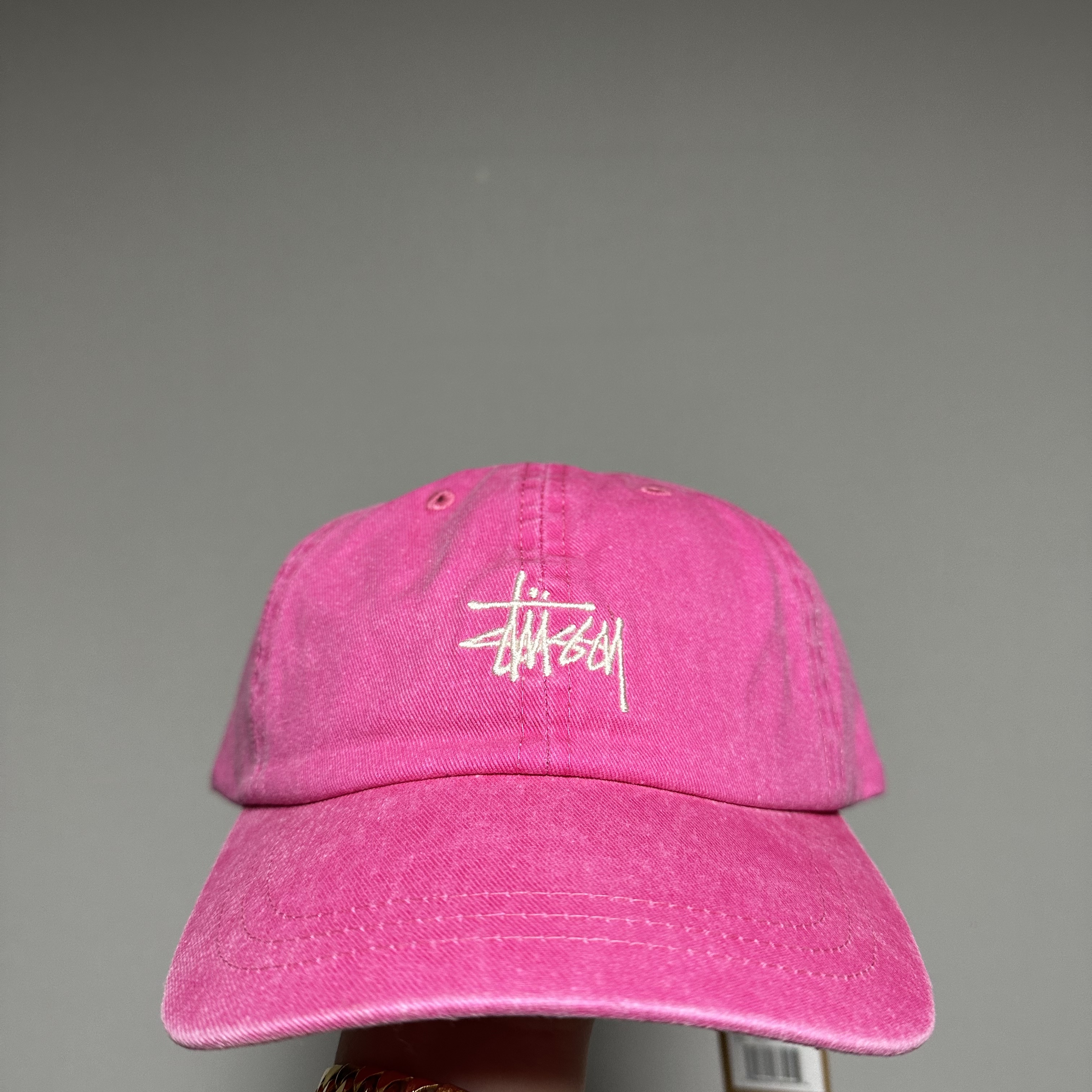 Stussy Washed Basic Low Pro Cap Magenta 착용 스타일