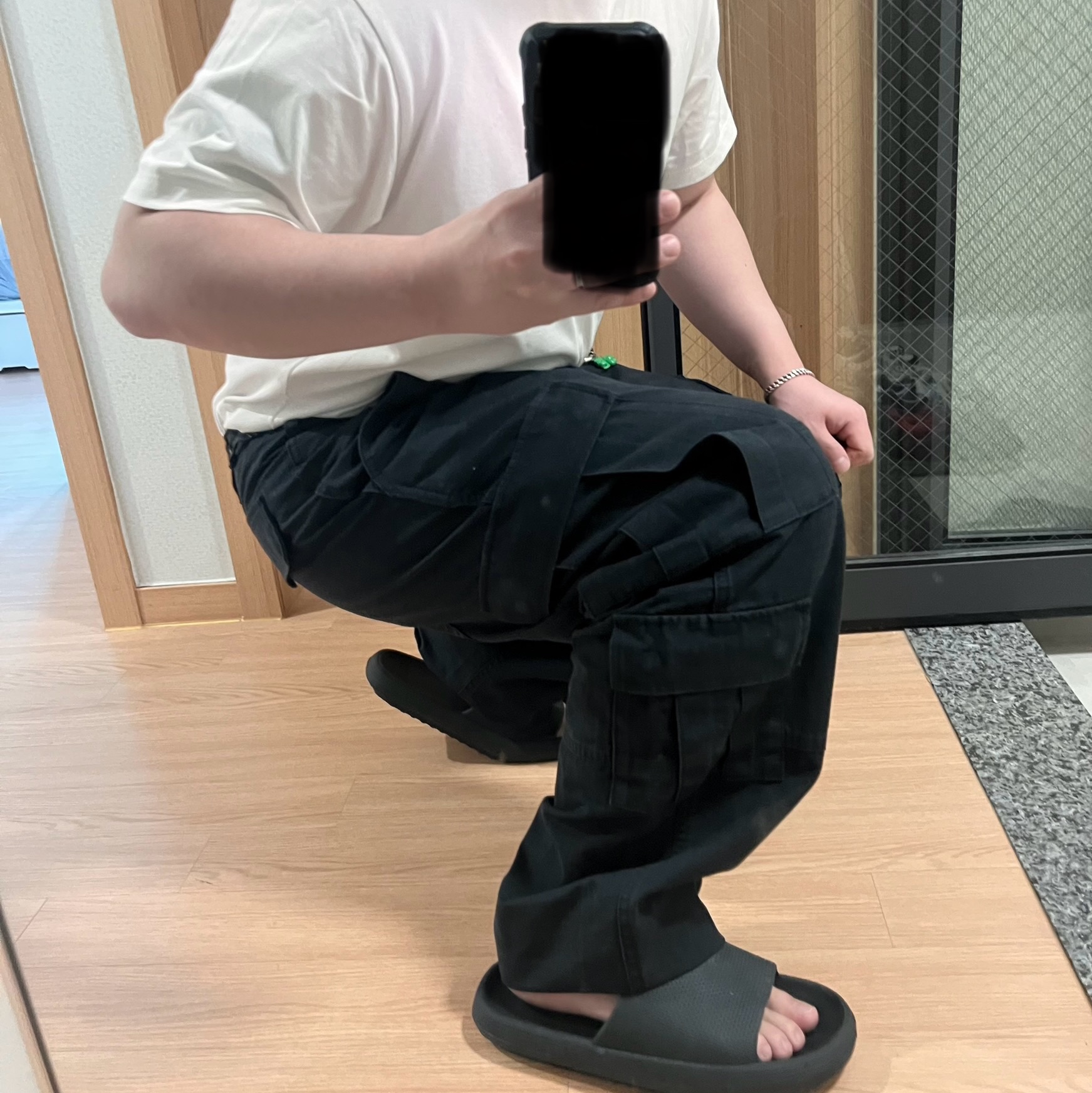 Stussy Ripstop Surplus Cargo Pants Black 착용 스타일 - 1