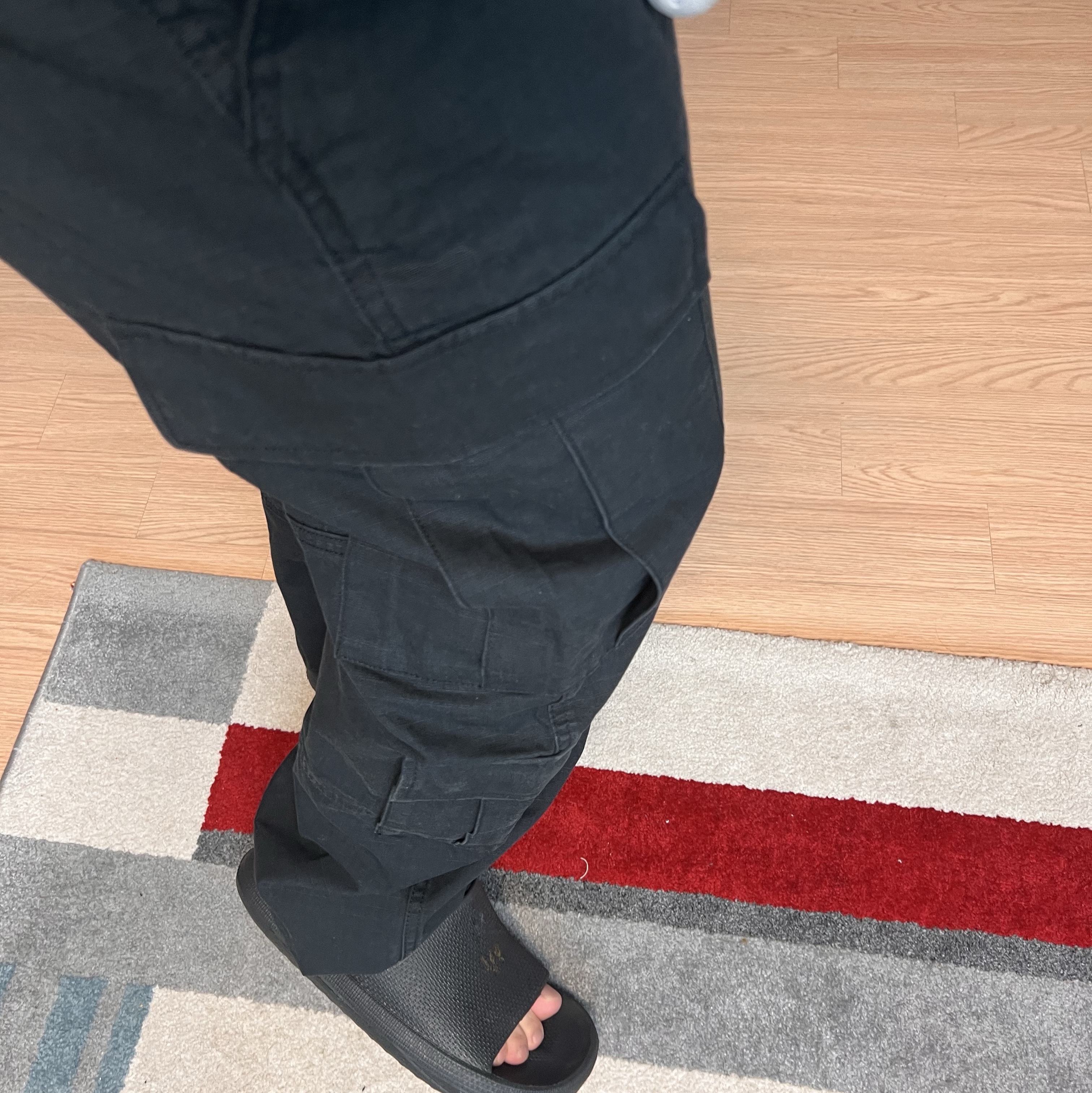 Stussy Ripstop Surplus Cargo Pants Black 착용 스타일 - 4