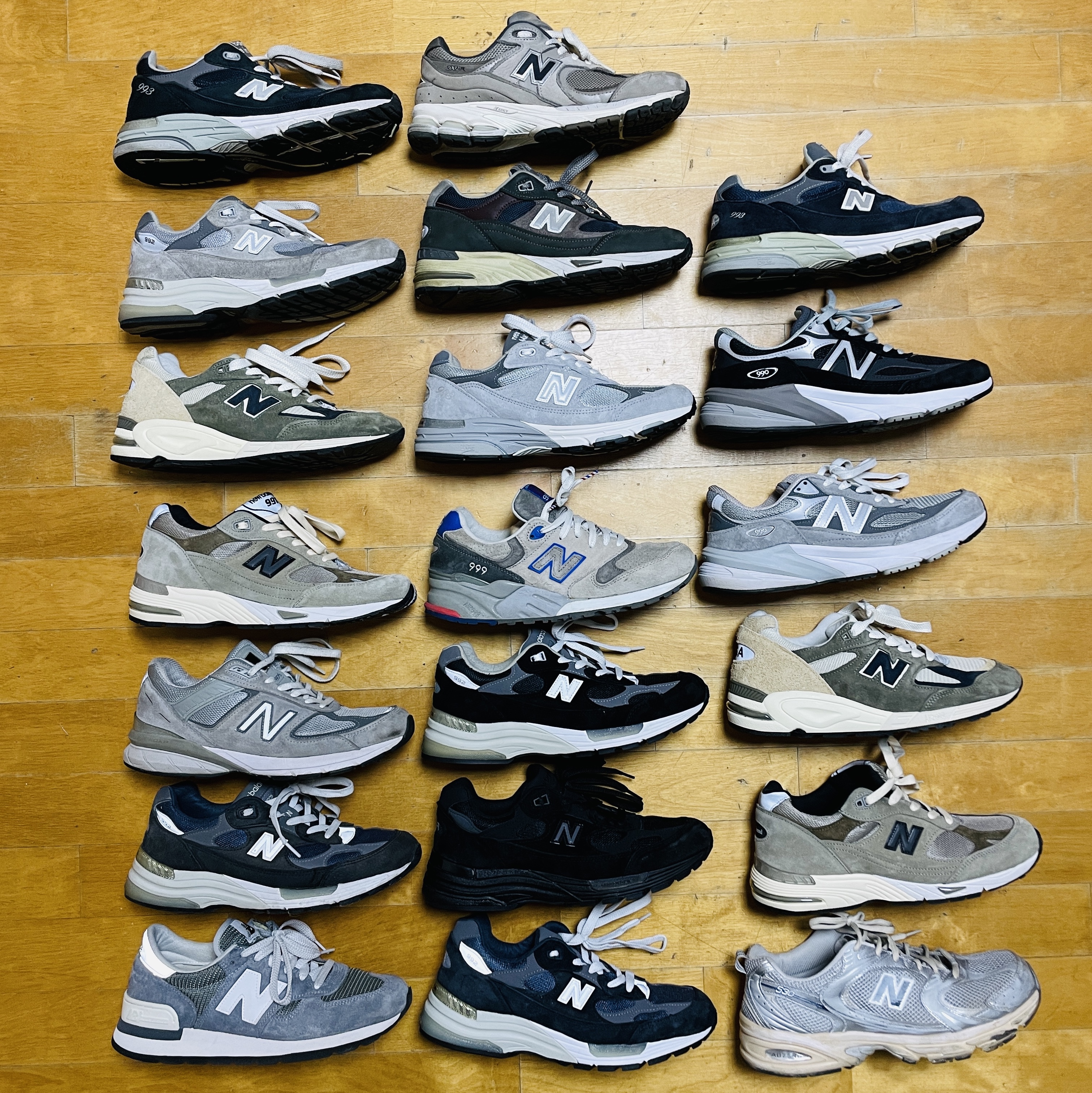 New Balance 993 Made in USA Grey - D Standard, New Balance 990v6 Made in USA Grey - D Standard 착용 스타일