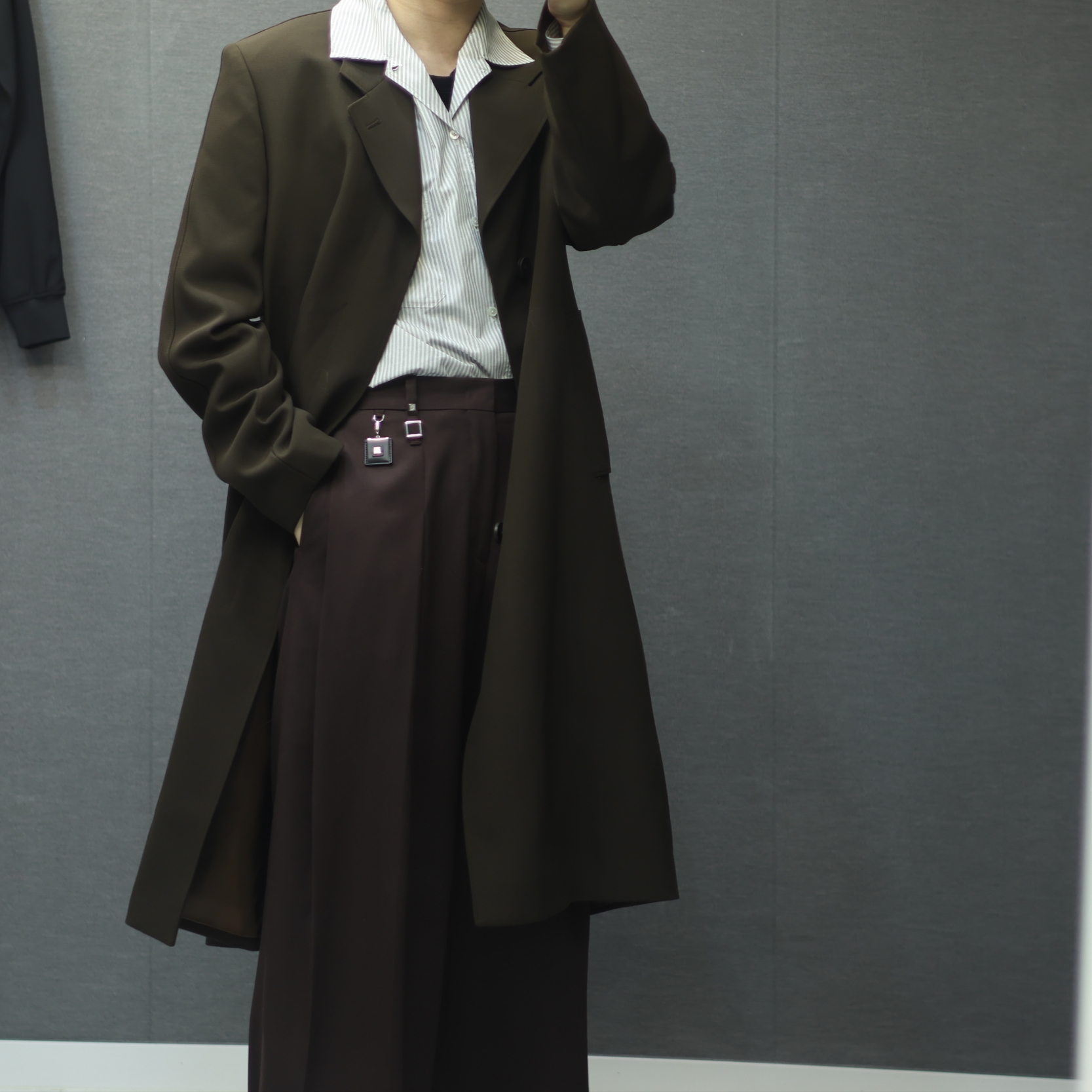 Our Legacy Uniform Coat Brown Exquisite Wool 착용 스타일