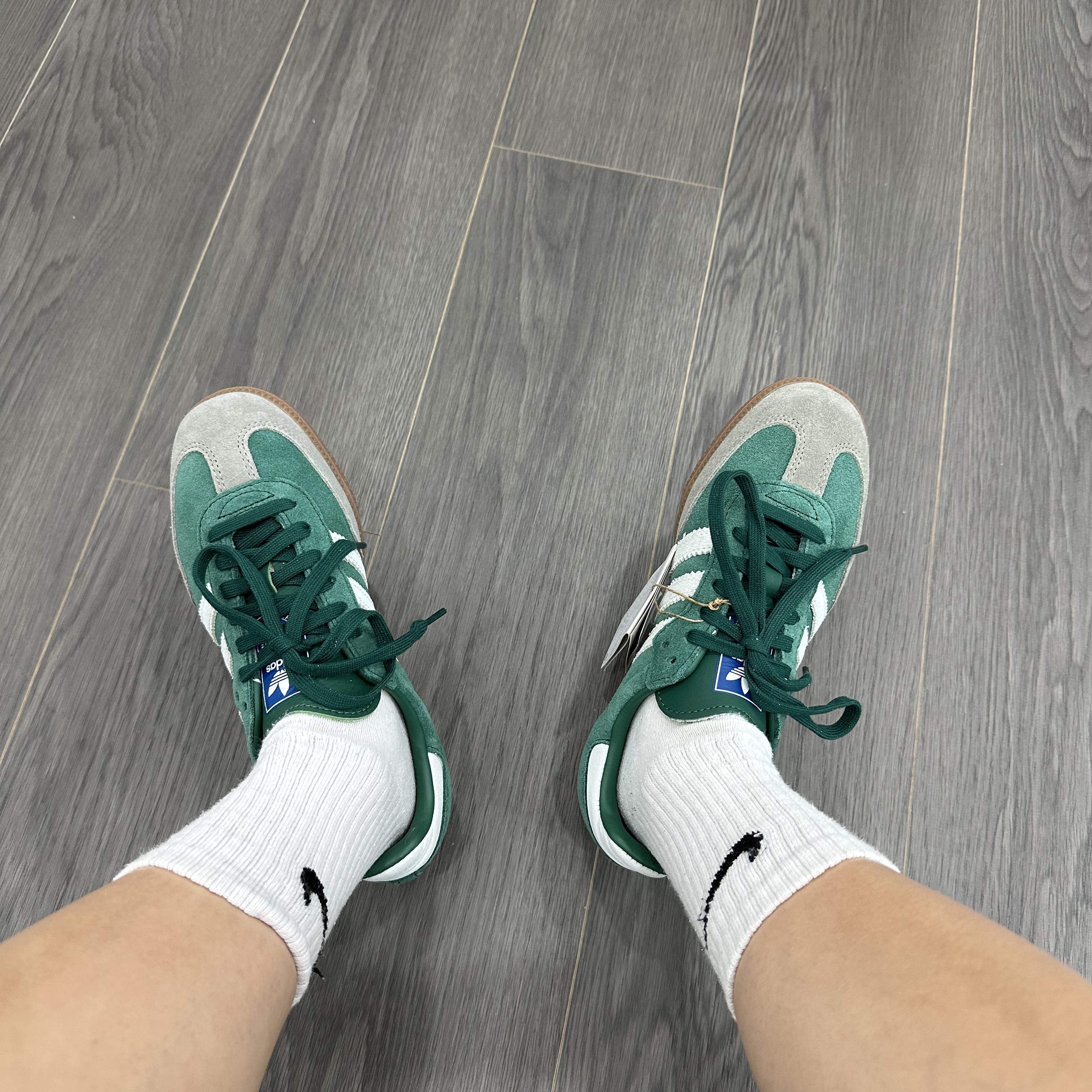 Adidas Samba OG Collegiate Green Gum 착용 스타일