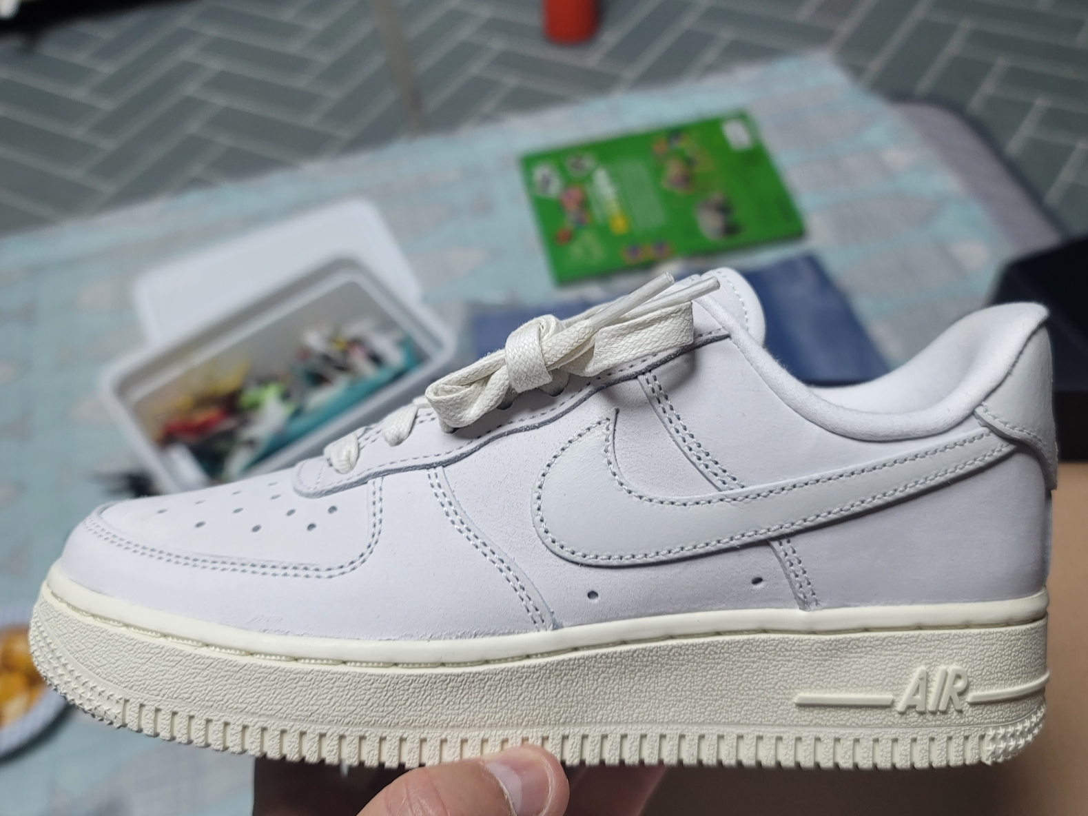 (W) Nike Air Force 1 PRM MF Summit White 착용 스타일