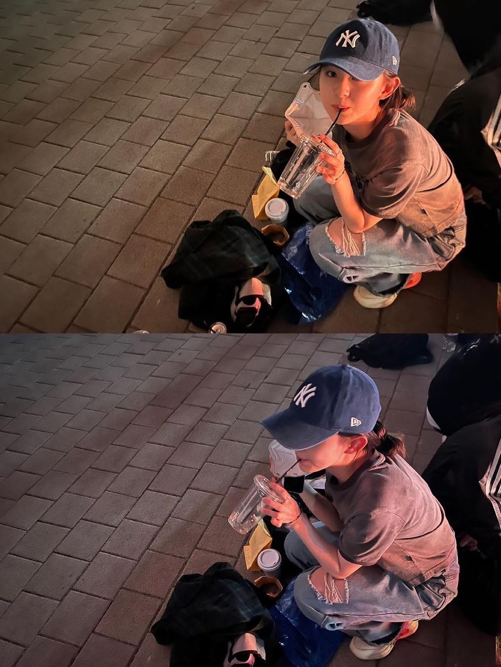 (W) Miu Miu Drill Baseball Cap White Black, Nike Heritage 86 Futura Washed Cap Black White 착용 스타일 - 4
