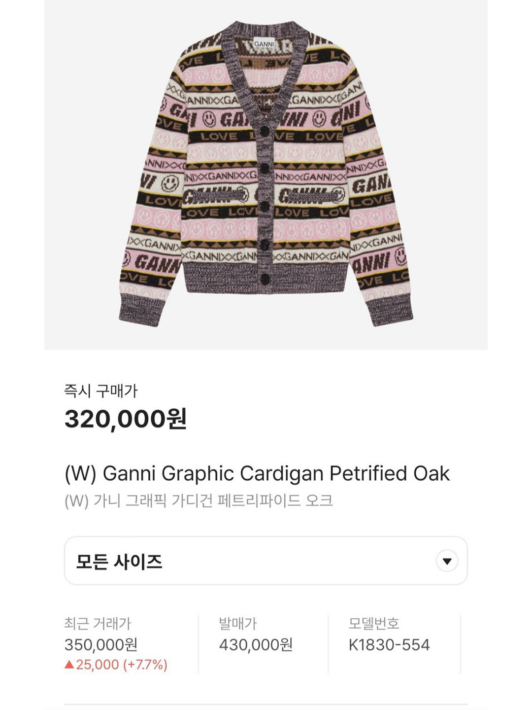 (W) Ganni Graphic Cardigan Petrified Oak, (W) Miu Miu Drill Baseball Cap Black 착용 스타일 - 6