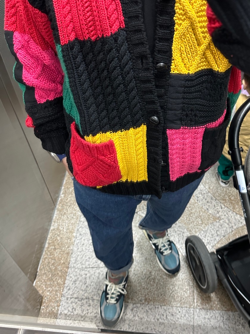 Supreme Patchwork Cable Knit Cardigan-