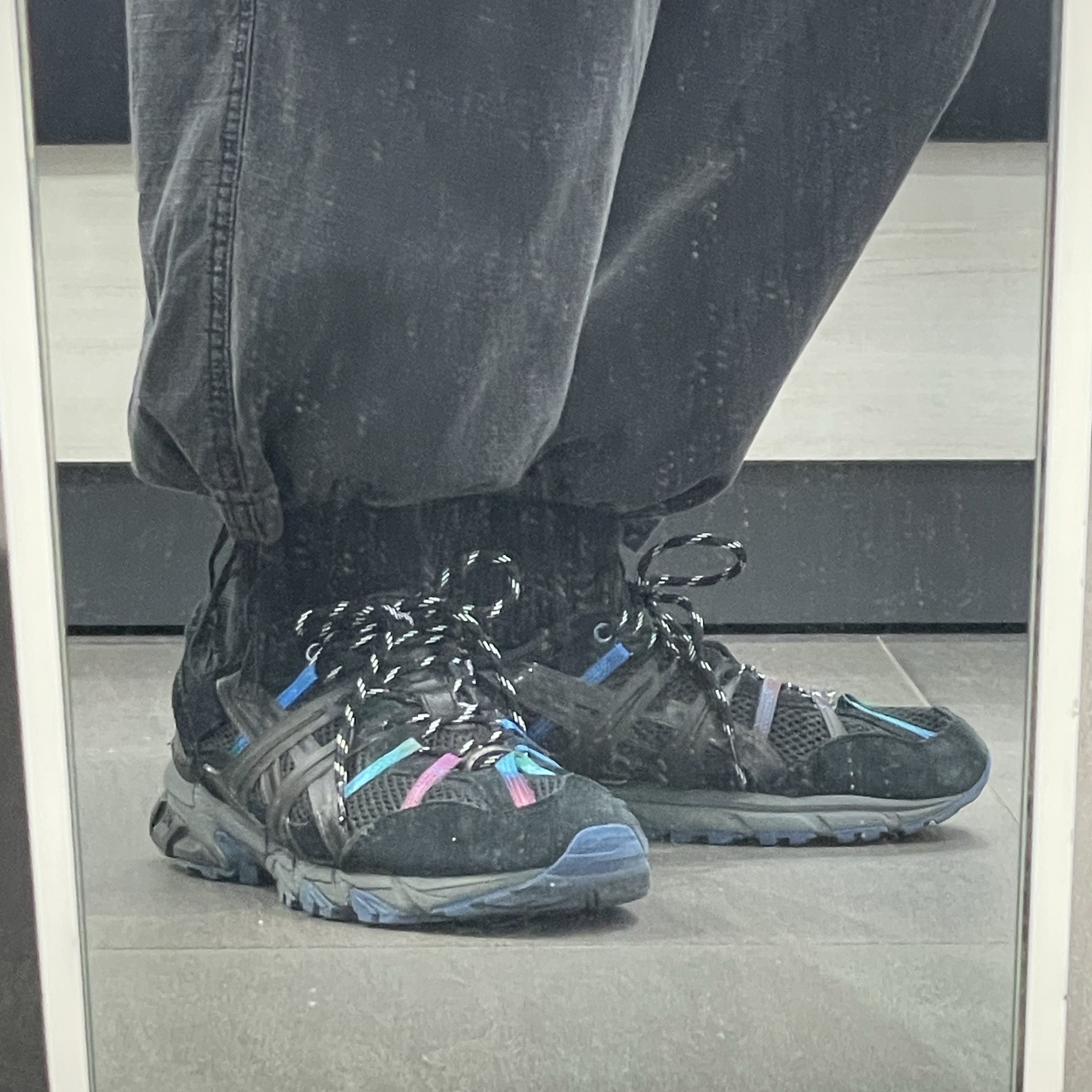 Asics x A.P.C. Gel-Sonoma 15-50 Black 착용 스타일
