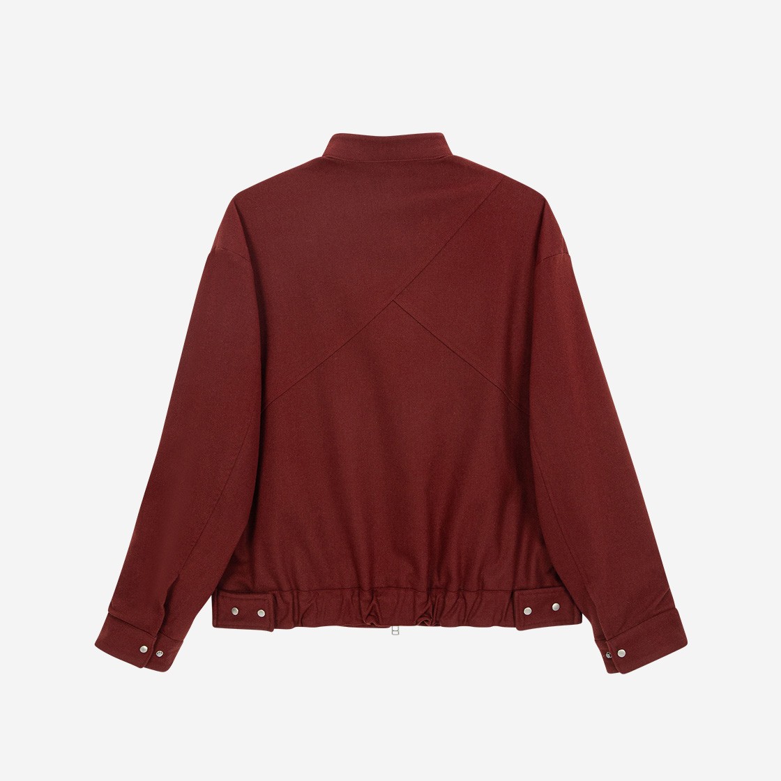 Waviness Oblique Racer Jacket Evening Burgundy 상세 이미지 2