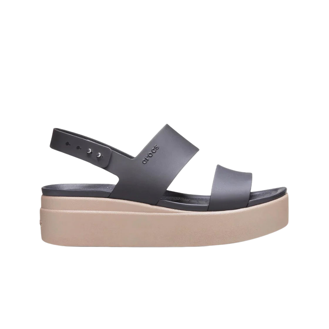 206453-07H (W) Crocs Brooklyn Low Wedge Black Mushroom