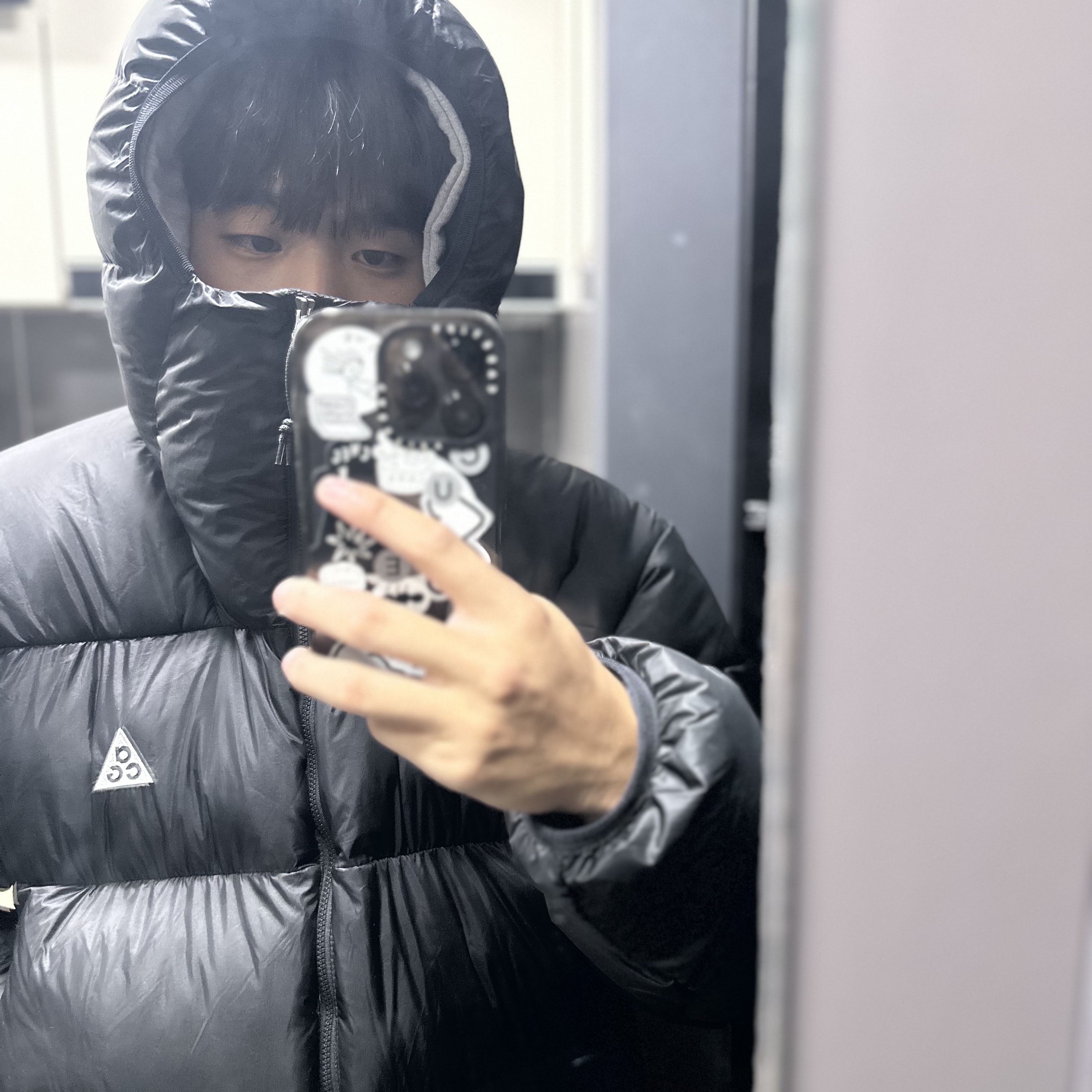 Nike ACG Therma-Fit ADV Lunar Lake Puffer Jacket Black - Asia 착용 스타일