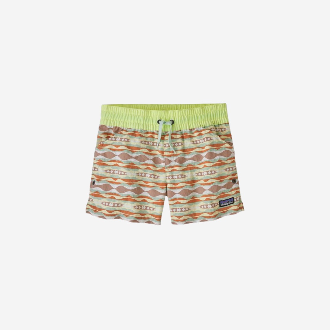 (Kids) Patagonia Costa Rica Baggies Boardshorts 3 Inch Unlined Coast Highway Tea Green 상세 이미지 1