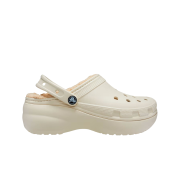 (W) Crocs Classic Platform Lined Clog Bone