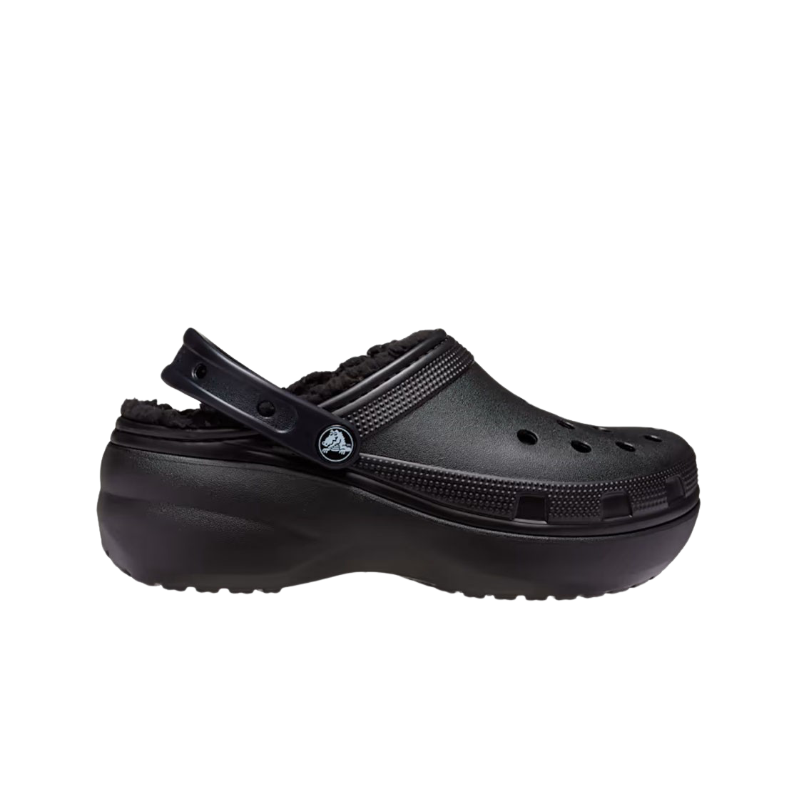(W) 크록스 클래식 플랫폼 라인드 클로그 블랙((W) Crocs Classic Platform Lined Clog Black)