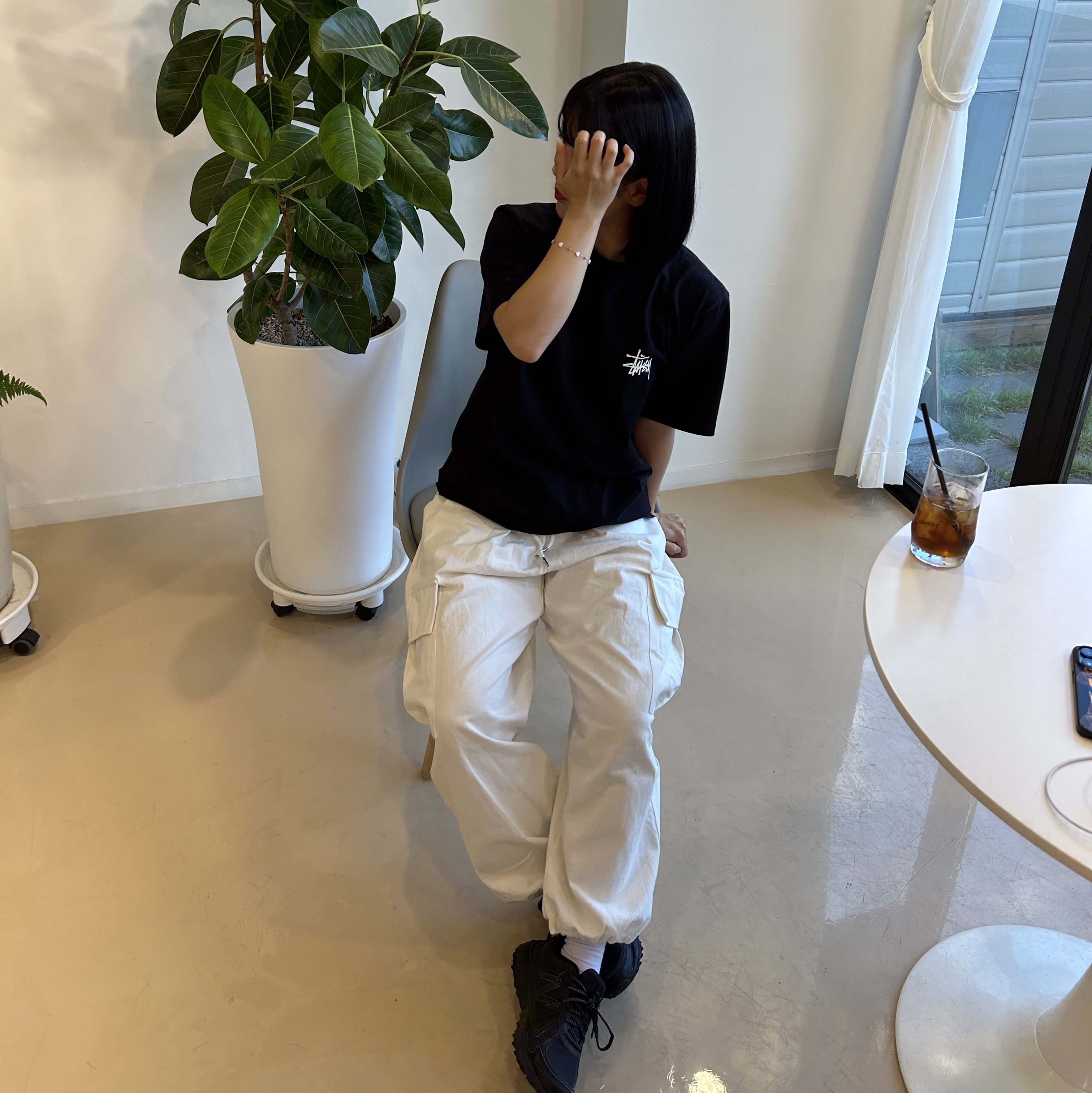Stussy Basic Stussy T-Shirt Black 2023 착용 스타일 - 1