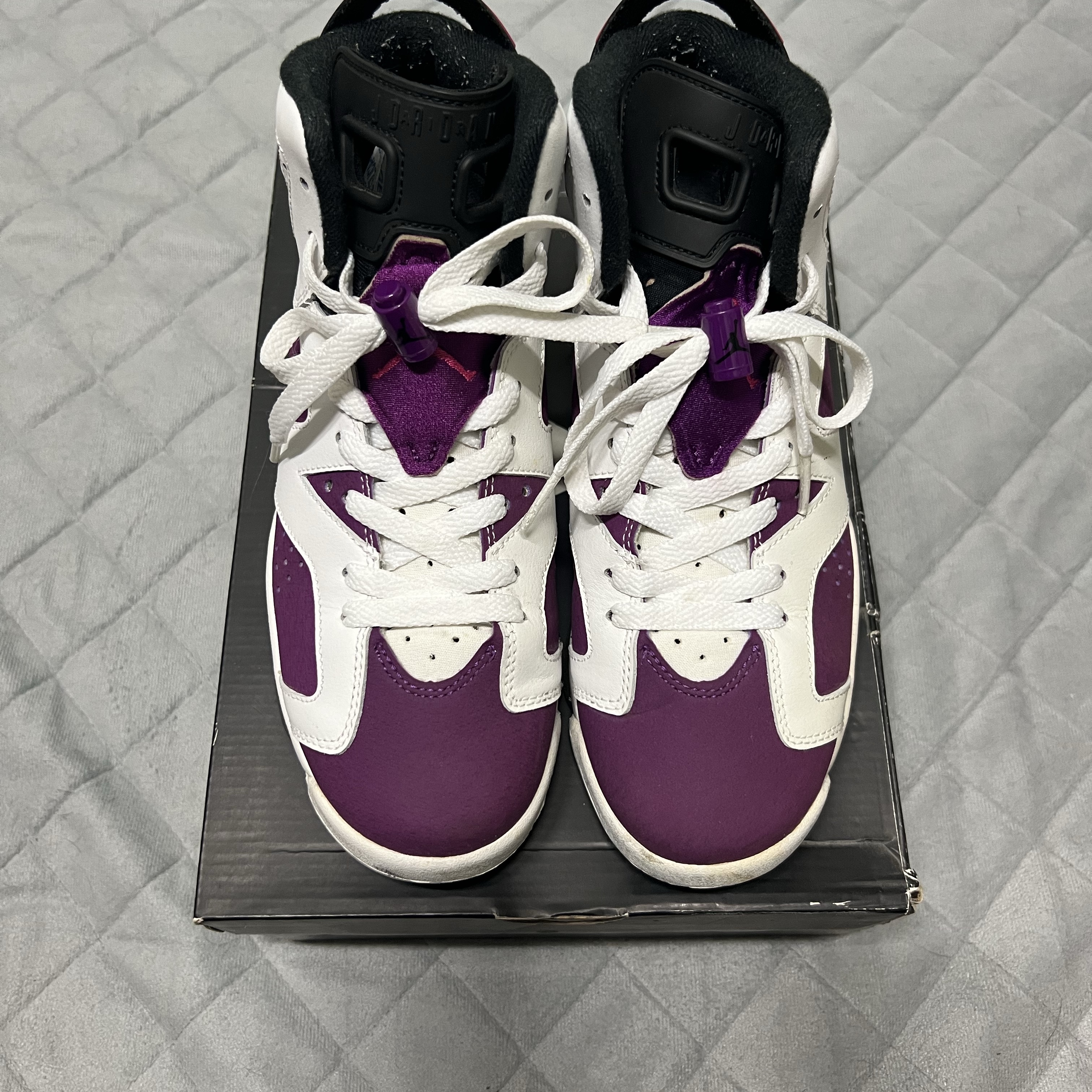 (GS) Jordan 6 Retro Grape 착용 스타일 - 1