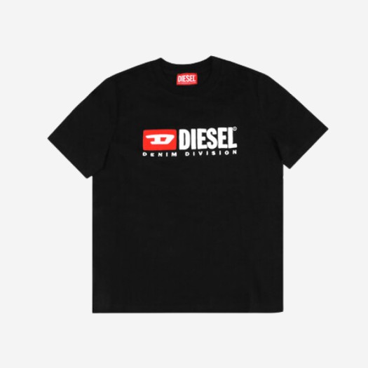 (W) 디젤 T-레그-디브 티셔츠 블랙