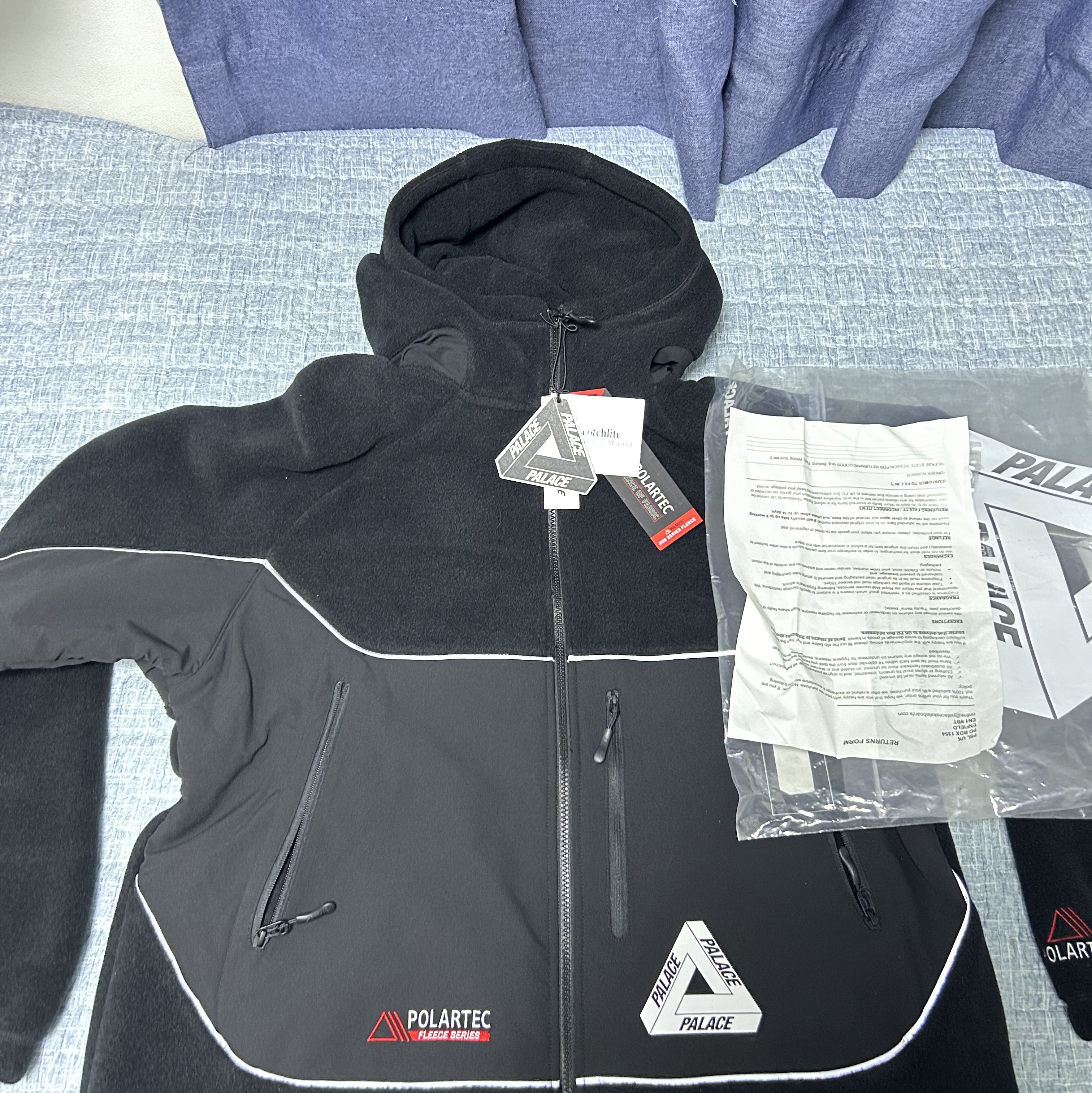 Palace Polartec 3M Hooded Jacket Black - 23FW 착용 스타일 - 1