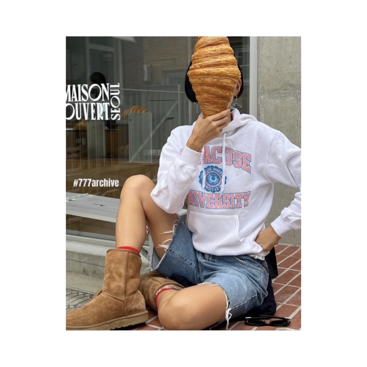 (W) UGG Classic Short II Boots Chestnut 착용 스타일 - 2