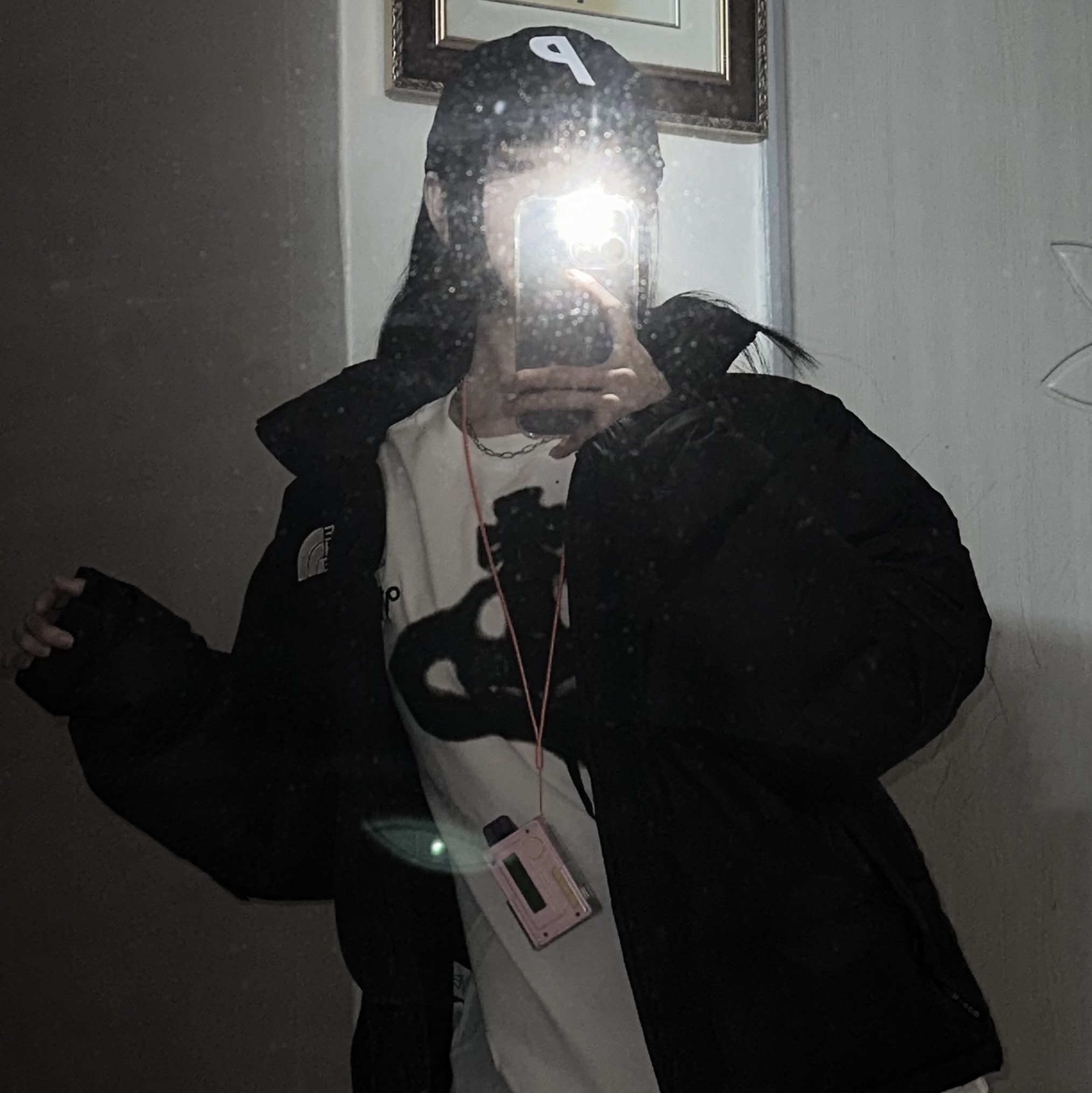 The North Face 1996 Eco Nuptse Jacket Black, Palace P 6-Panel Black - 23FW 착용 스타일 - 2
