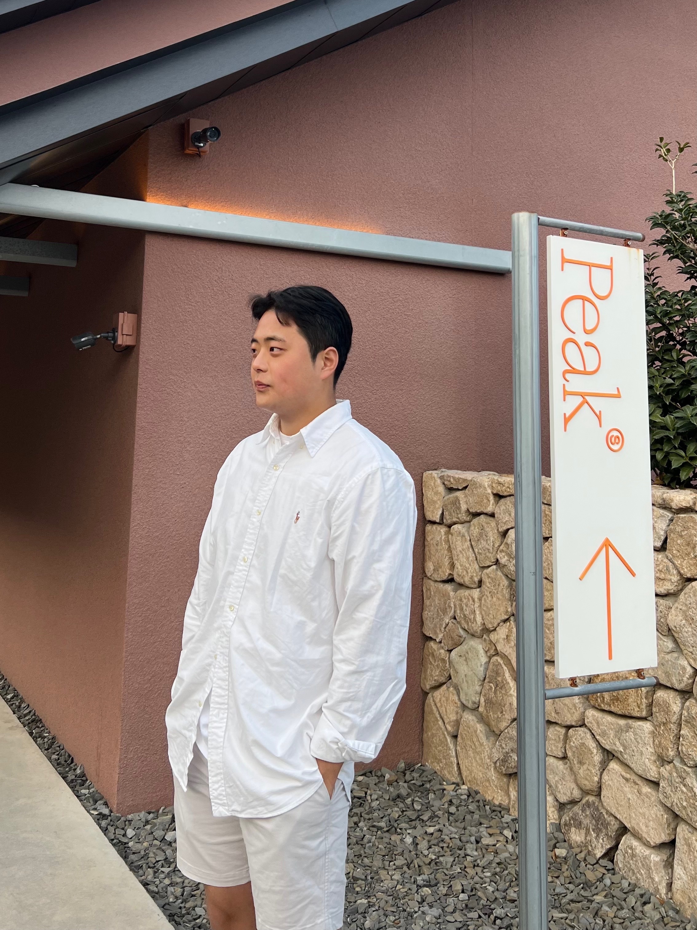 [30% 적립] Polo Ralph Lauren Classic Fit Garment Dyed Oxford Shirt White 착용 스타일 - 1