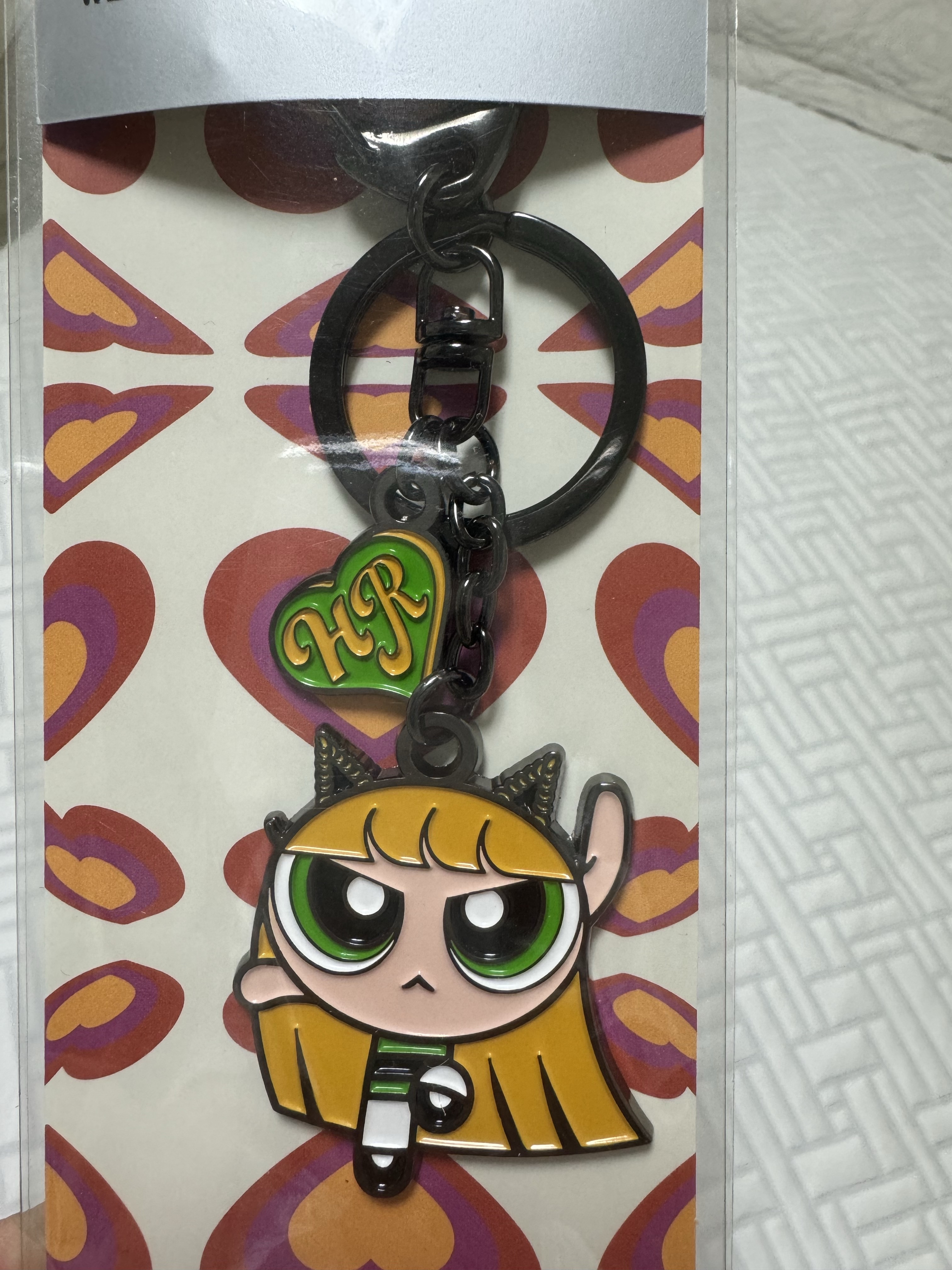 NewJeans x The Powerpuff Girls Metal Keyring Haerin 착용 스타일