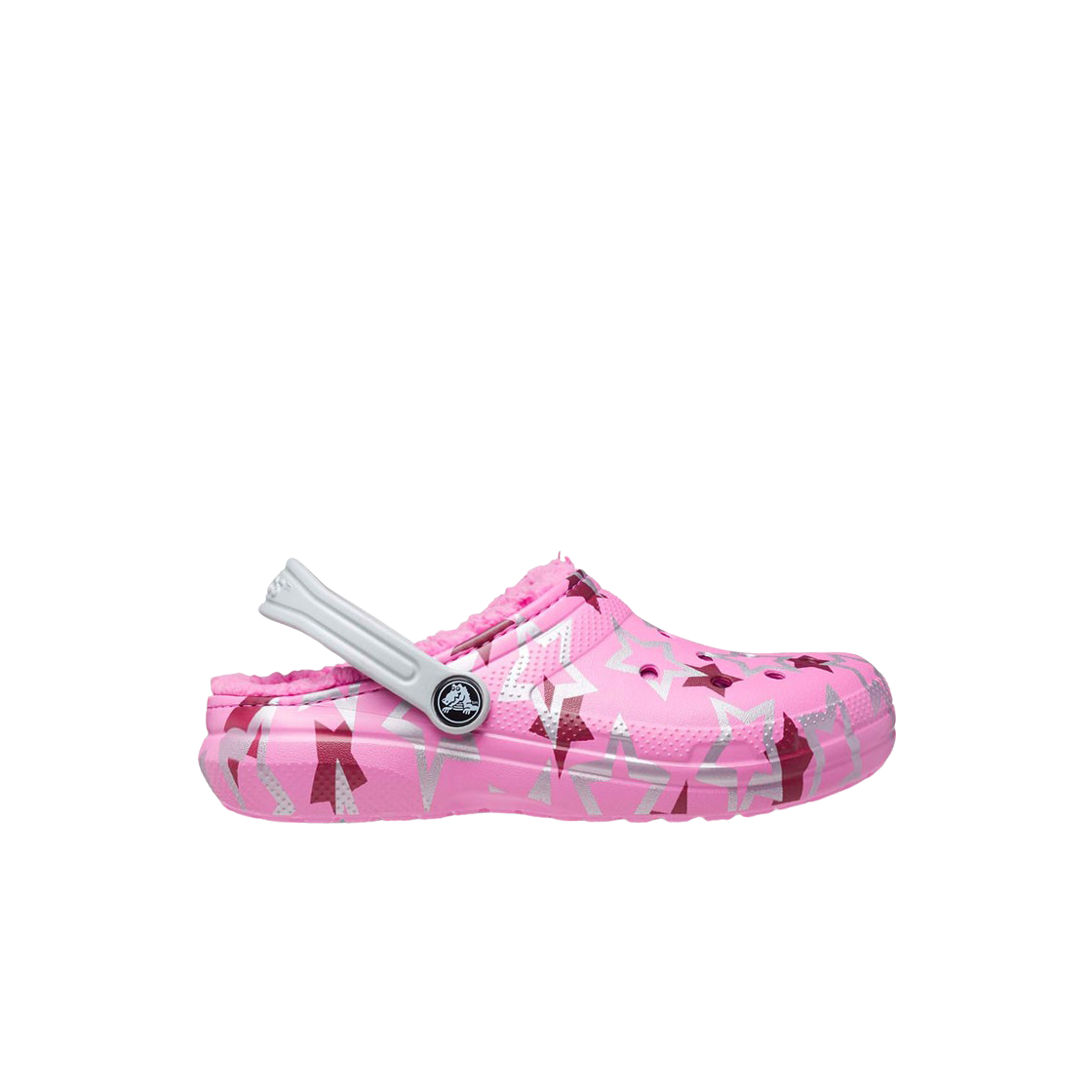 208085-6SX (Kids) Crocs Classic Lined Disco Dance Party Clog Taffy Pink Multi