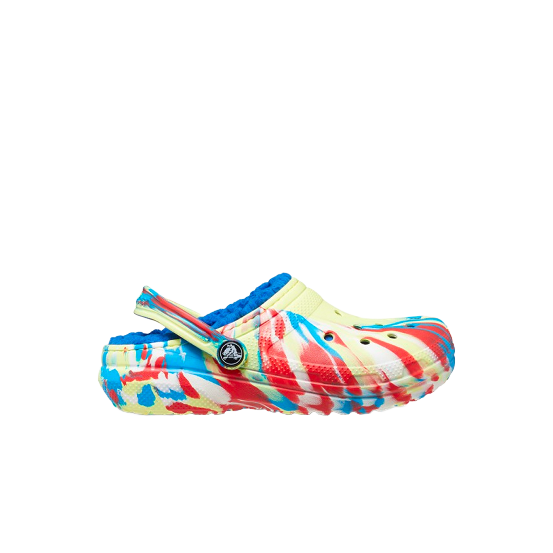 (Kids) Crocs Classic Lined Marbled Clog Sulphur Multi 상세 이미지 1