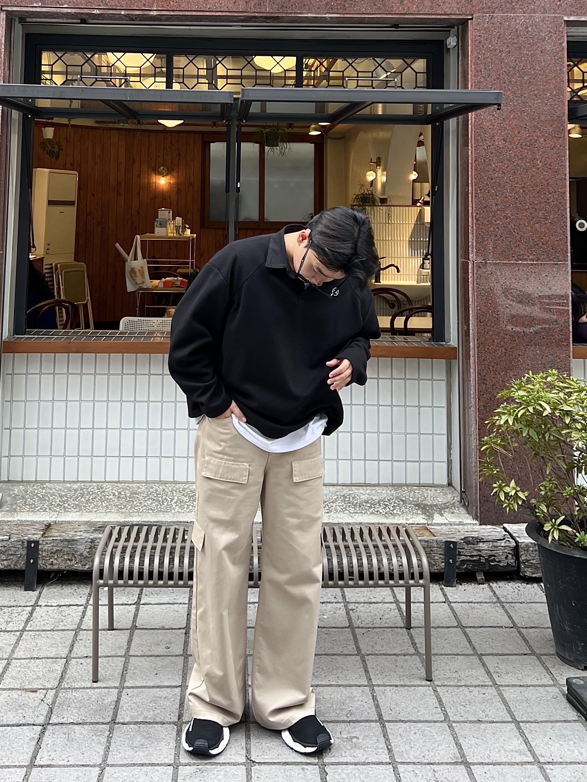 Balenciaga 3XL Sock Recycled Knit Sneakers Black 착용 스타일 - 1