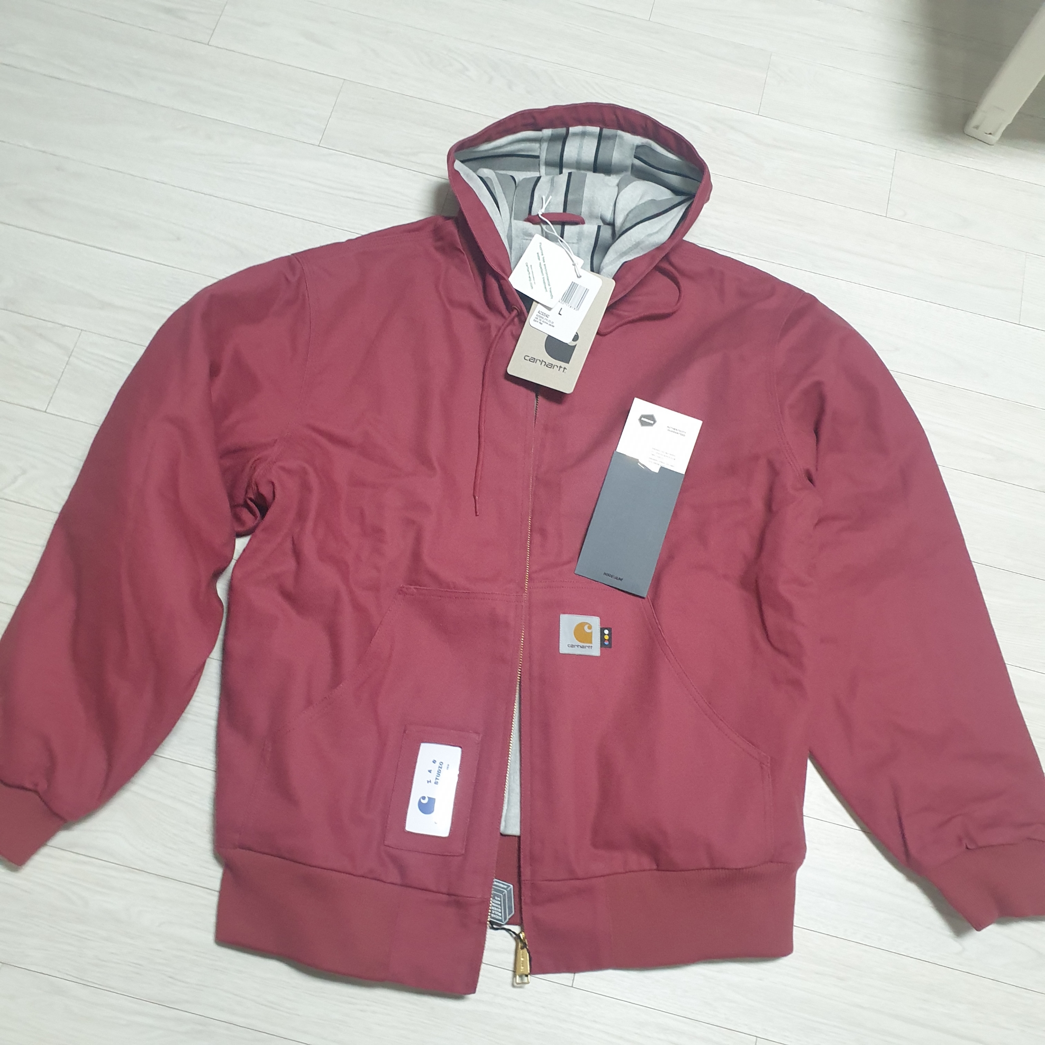 Carhartt WIP x IAB Studio OG Active Jacket Earth Red 착용 스타일 - 1