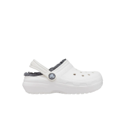 (Kids) Crocs Classic Lined Clog White Grey