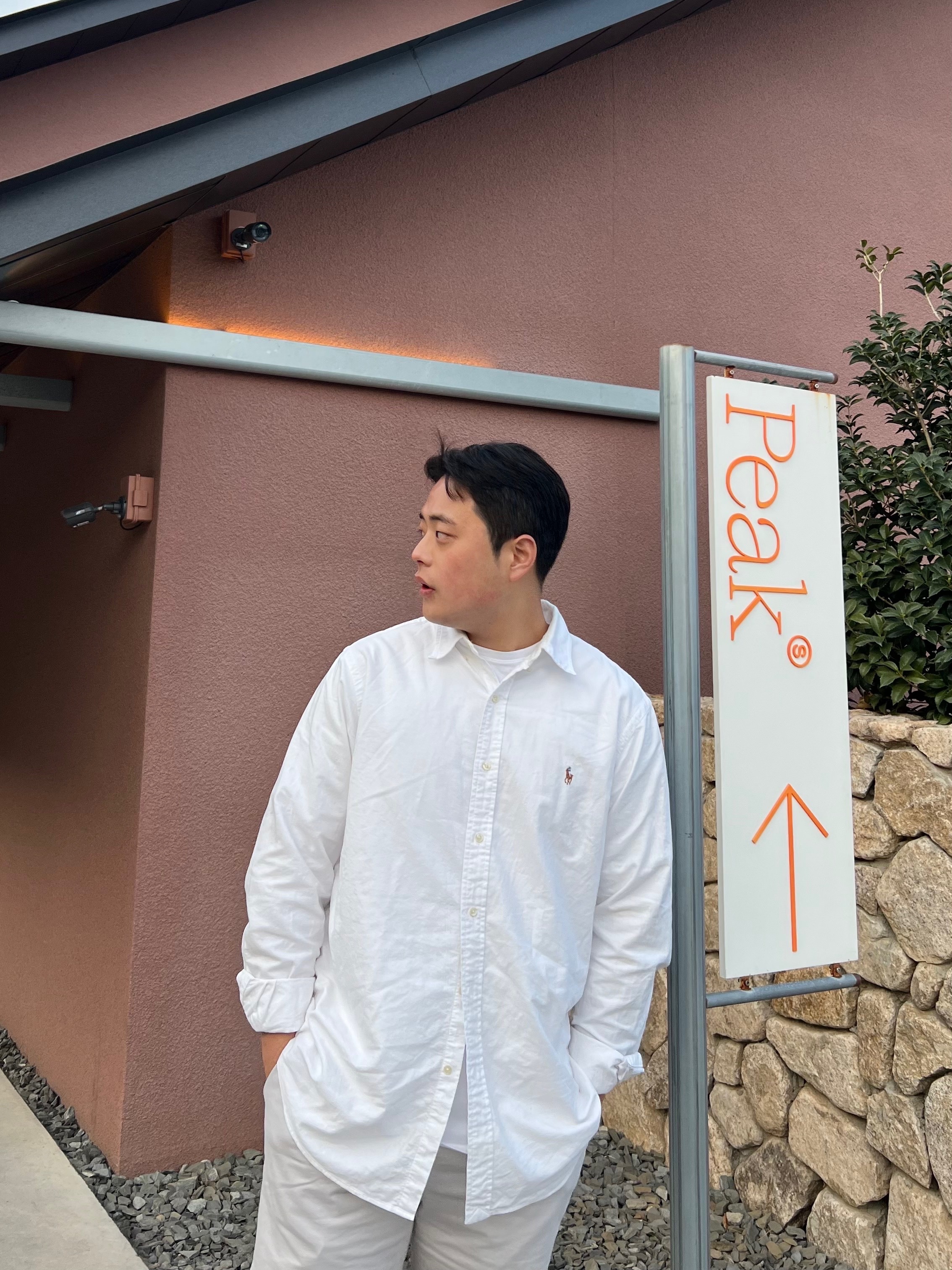 [30% 적립] Polo Ralph Lauren Classic Fit Garment Dyed Oxford Shirt White 착용 스타일 - 2