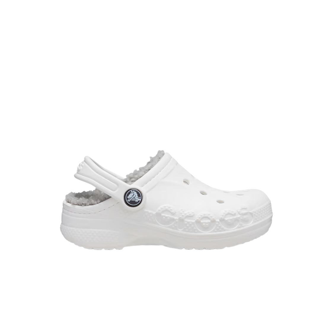 (키즈) 크록스 바야 라인드 클로그 화이트 라이트 그레이((Kids) Crocs Baya Lined Clog White Light Grey) - 1