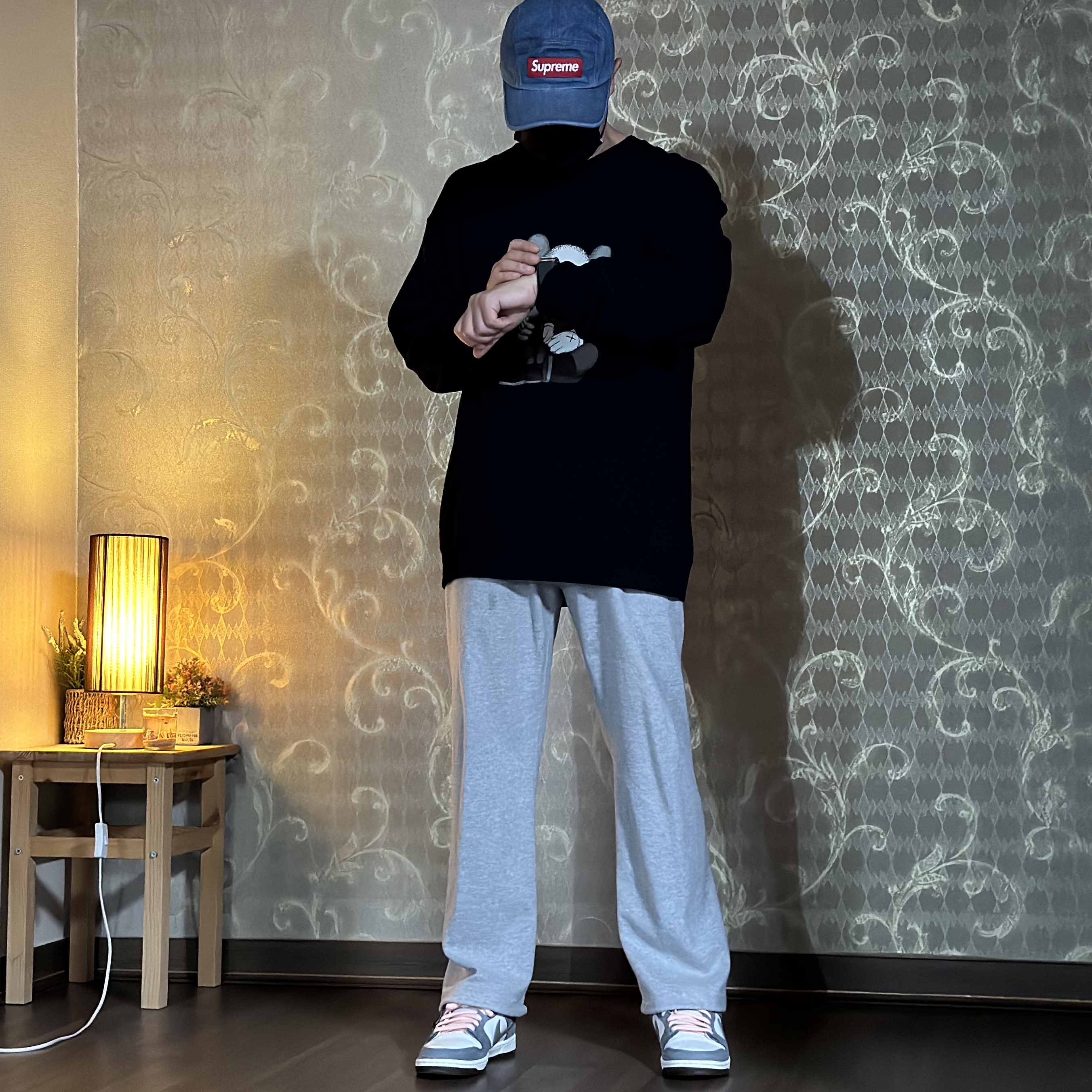 Nike x Peaceminusone LS T-Shirt Black (DR0098-010), Nike Air Force 1 '07 Low White 착용 스타일 - 4