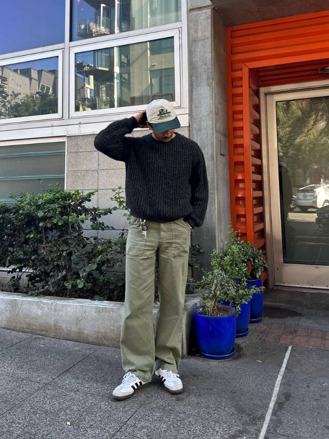 Nike SB Kearny Skate Cargo Pants Medium Olive - Asia, Needles H.D. BDU Pants Olive 착용 스타일 - 2